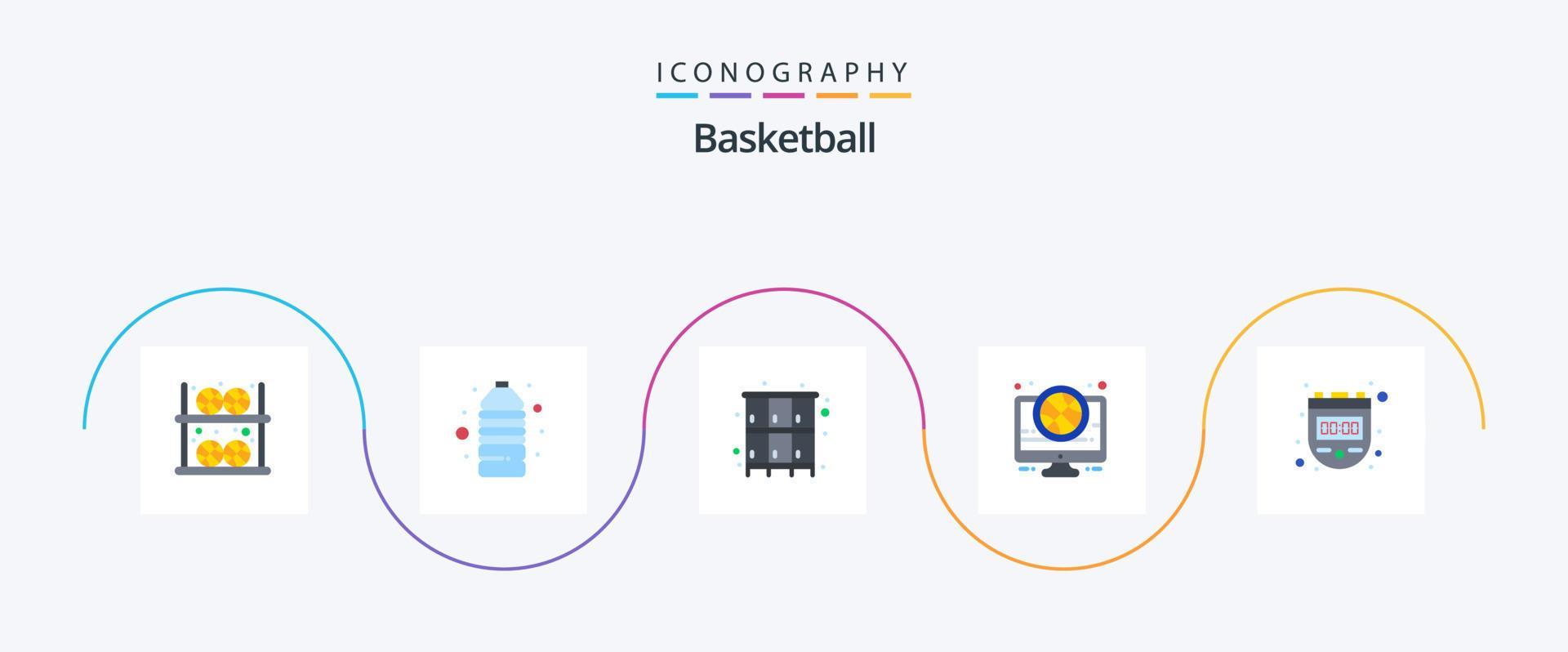 pacote de ícones de basquete azul 5, incluindo tempo. jogos. segurança.  basquetebol. basquetebol. design de ícones criativos 18269887 Vetor no  Vecteezy