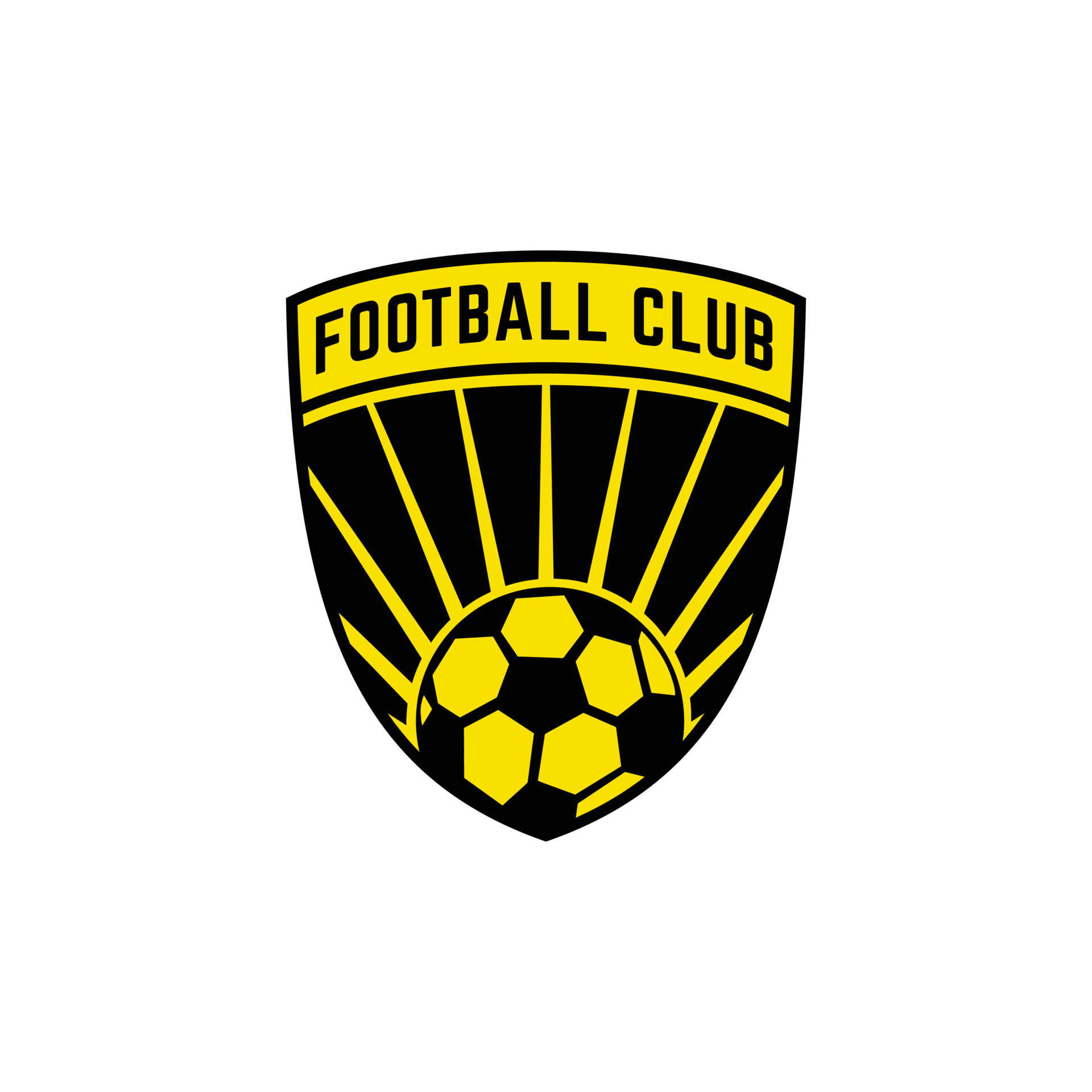 Conjunto de logotipo de futebol ou logotipo de futebol de emblema