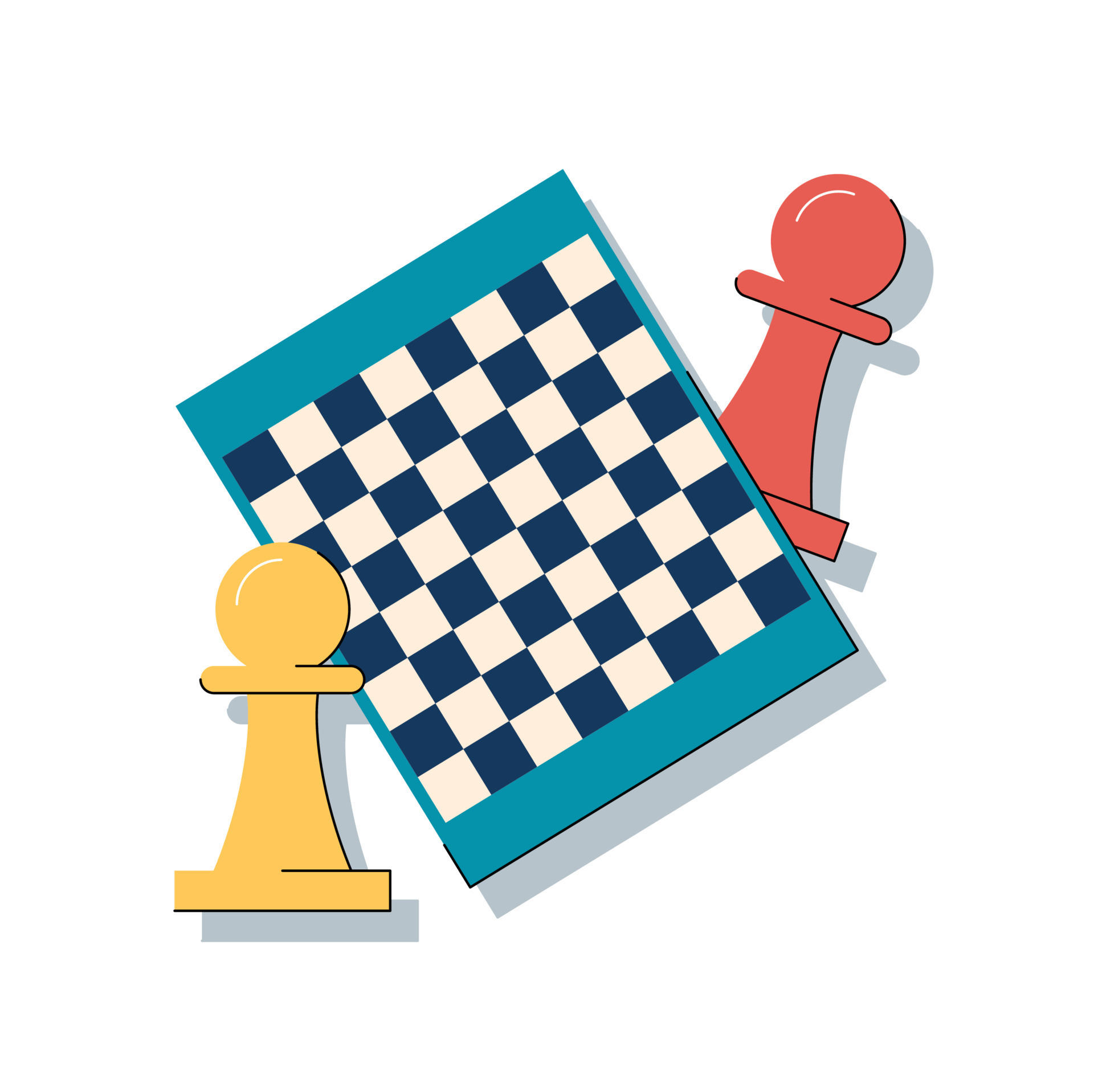 Conjunto isométrico de xadrez com crianças de jogadores de jogos online de  tabuleiro de xadrez aprendendo a jogar ilustração vetorial 3d isolada