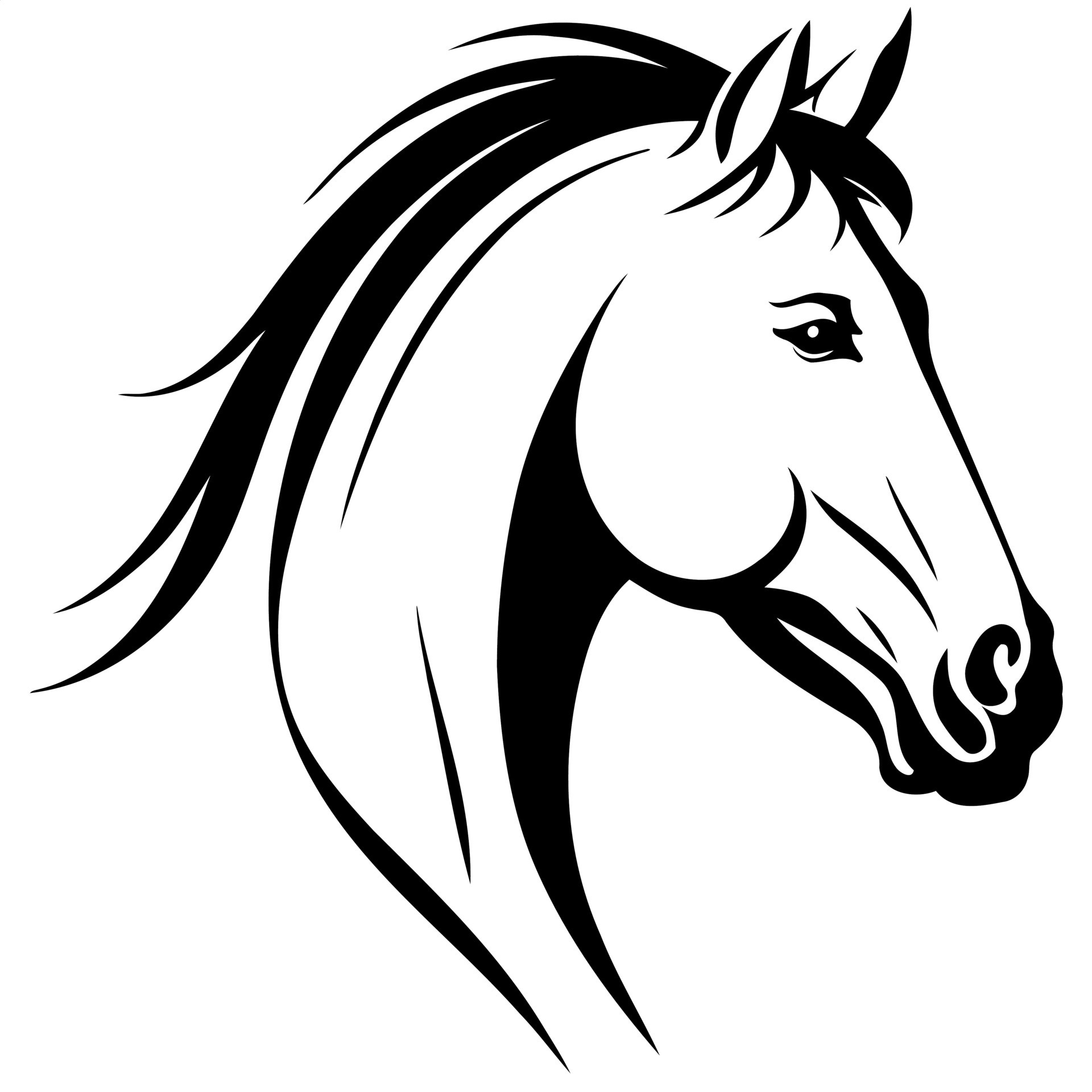 cavalo equino cabeça de animal 18884320 Vetor no Vecteezy
