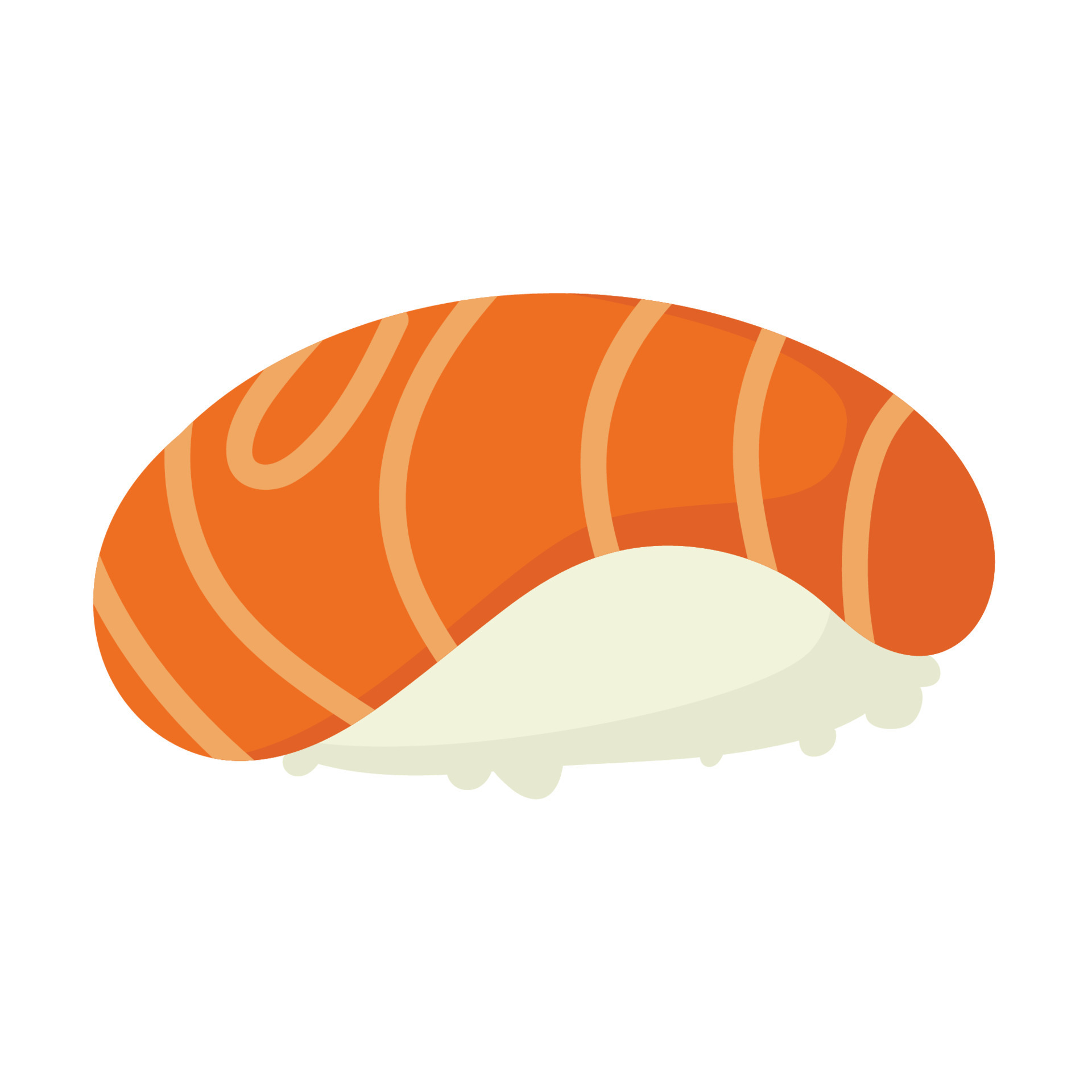Pixel art temaki sushi, ícone vetorial de comida japonesa para