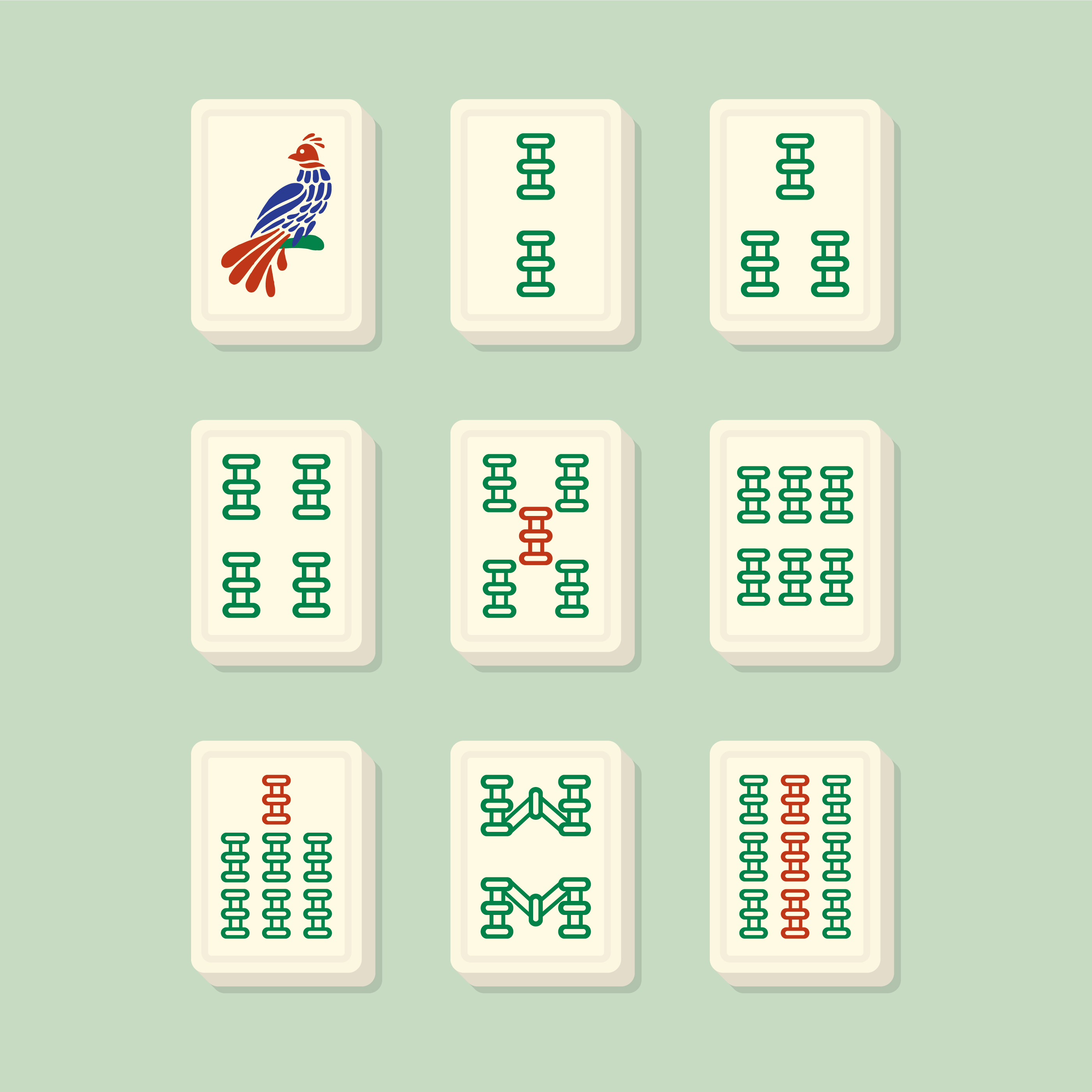 Vetores de Ícone De Peças Isométricas Mahjong Isolado Em Fundo