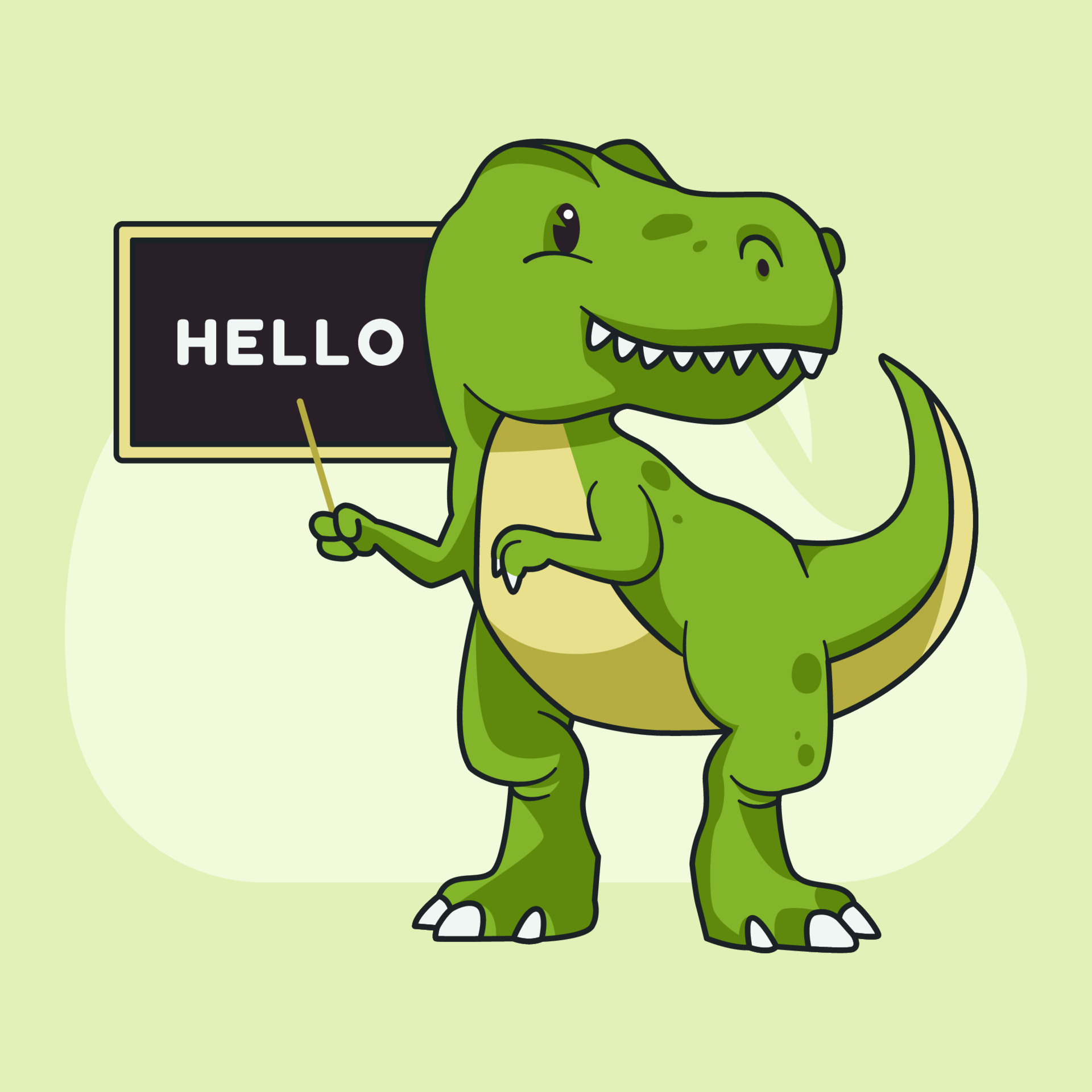 Modelo de logotipo de desenho animado da T-Rex