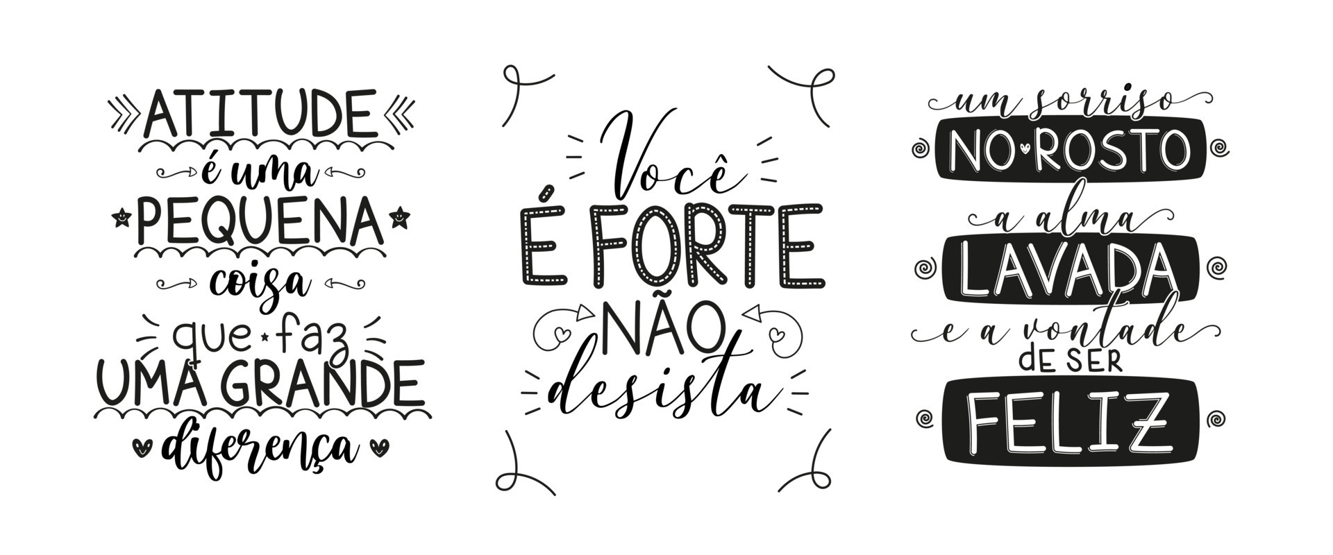 Três frases motivacionais em português brasileiro tradução não pare até  sentir orgulho de você você é forte não desista mesmo que pareça difícil  não pare