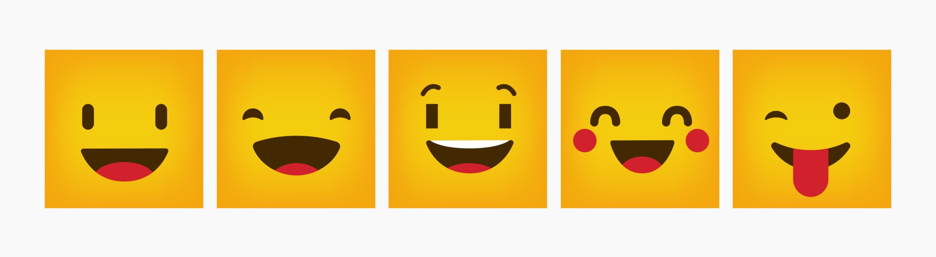 Rosto quadrado do emoticon em repouso - ícones de interface grátis