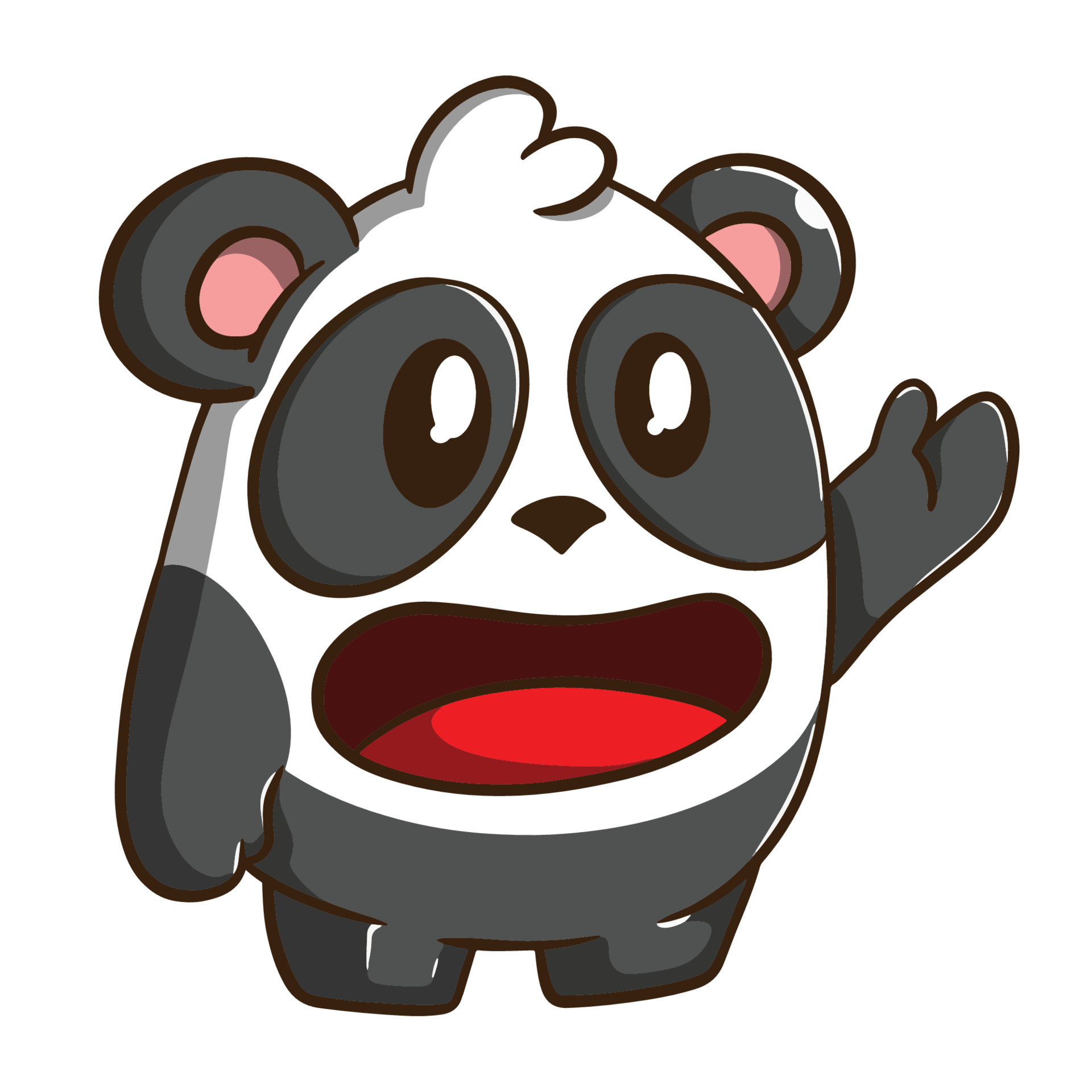 fofa kawaii panda desenho animado ilustração 23813752 Vetor no Vecteezy