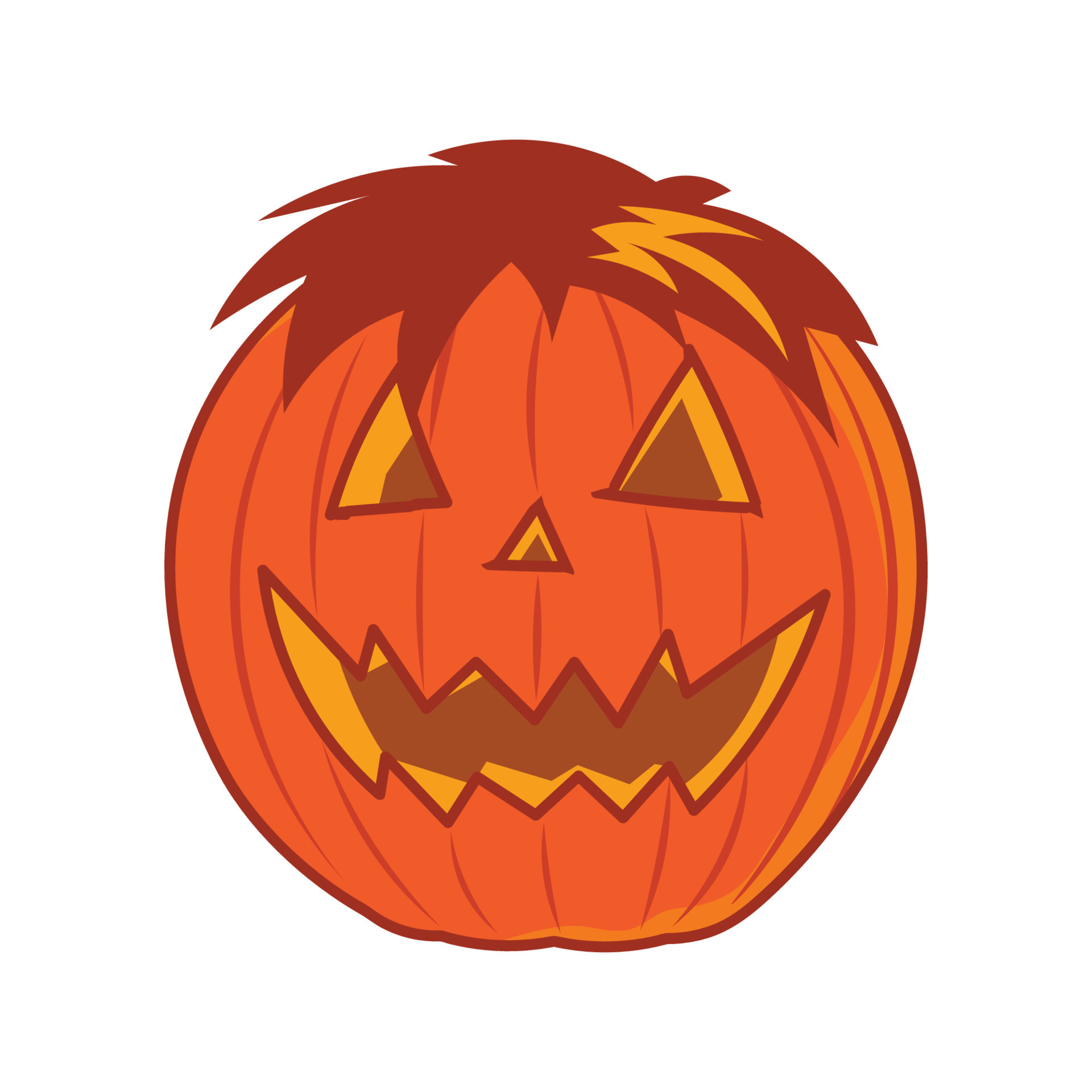 abóbora de halloween dos desenhos animados com cara assustadora 11166374  Vetor no Vecteezy