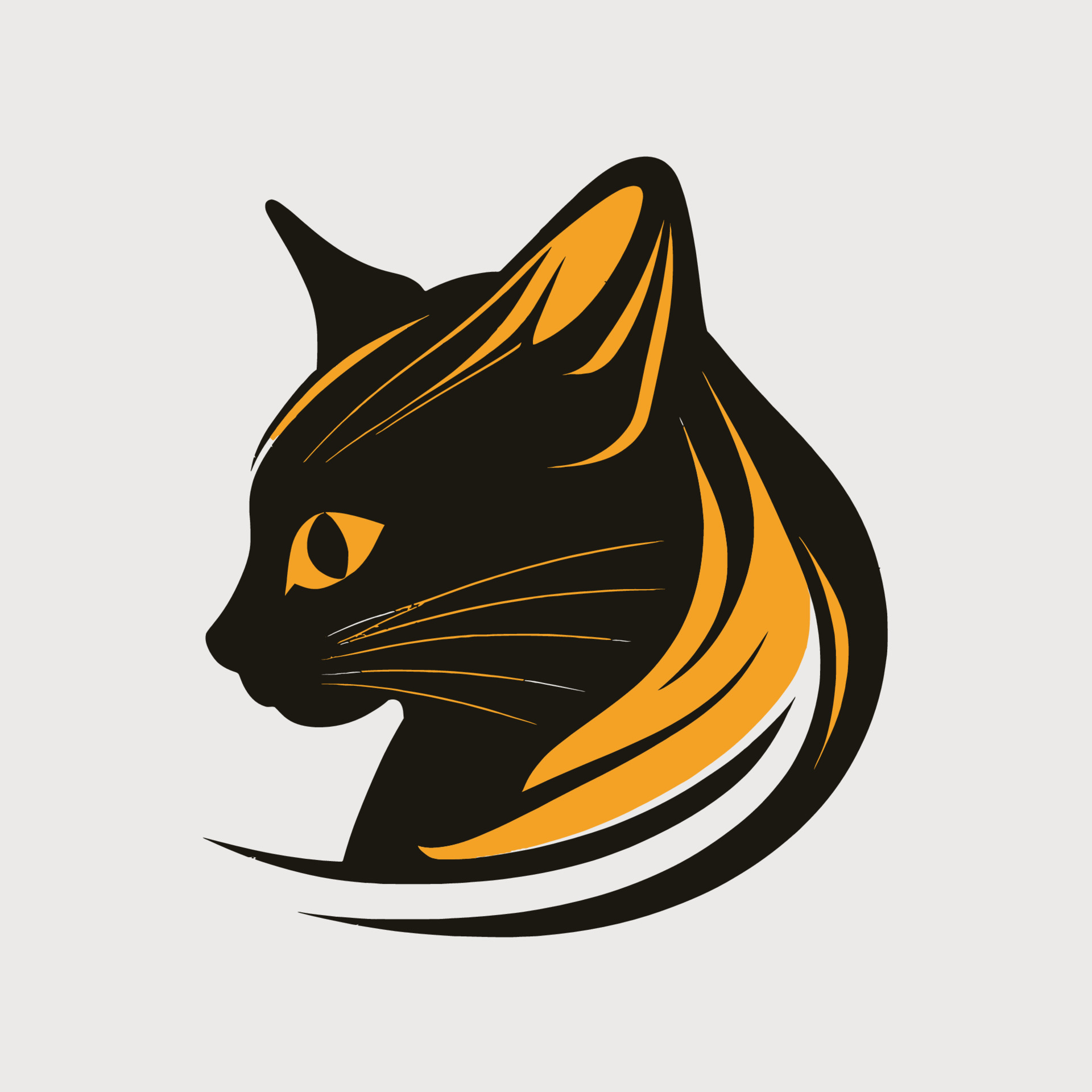 gato cabeça gatinho símbolo - jogos gato logotipo elegante