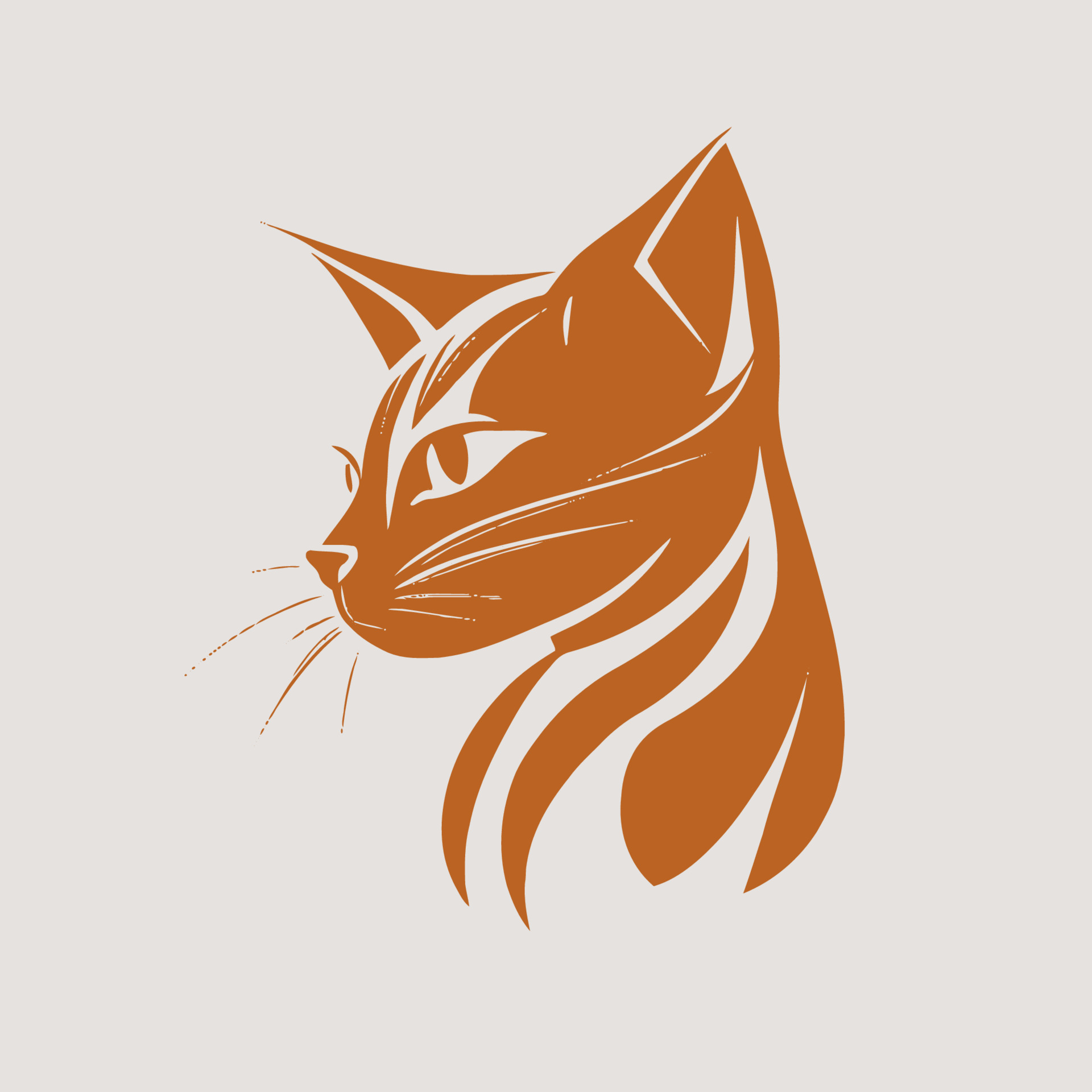 gato cabeça gatinho símbolo - jogos gato logotipo elegante