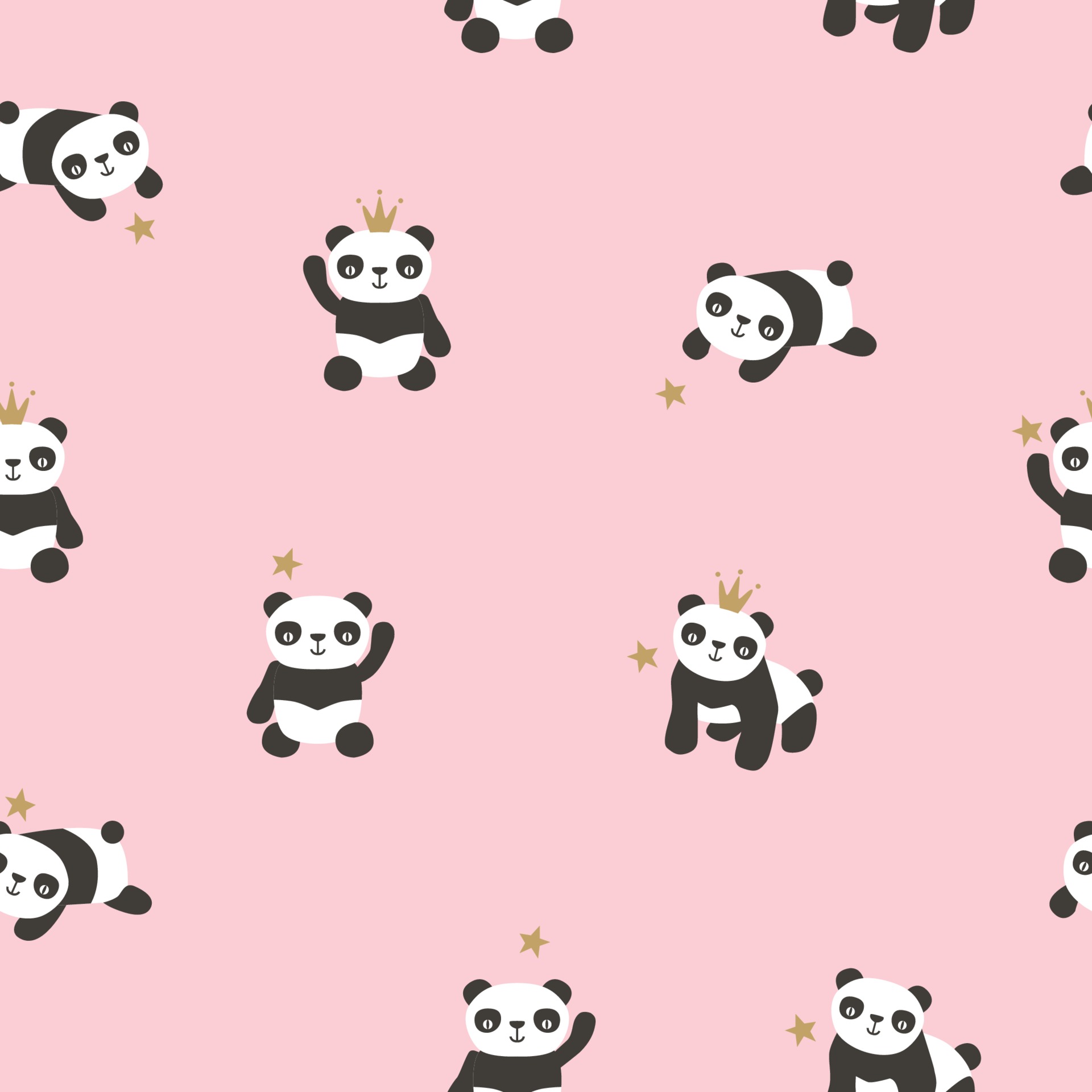 Padrão Sem Emenda Bonito Do Panda. Fundo Azul Do Vetor Com O Rosto Branco  Kawaii Do Panda. Para O Papel De Parede Das Crianças, Tecido Royalty Free  SVG, Cliparts, Vetores, e Ilustrações