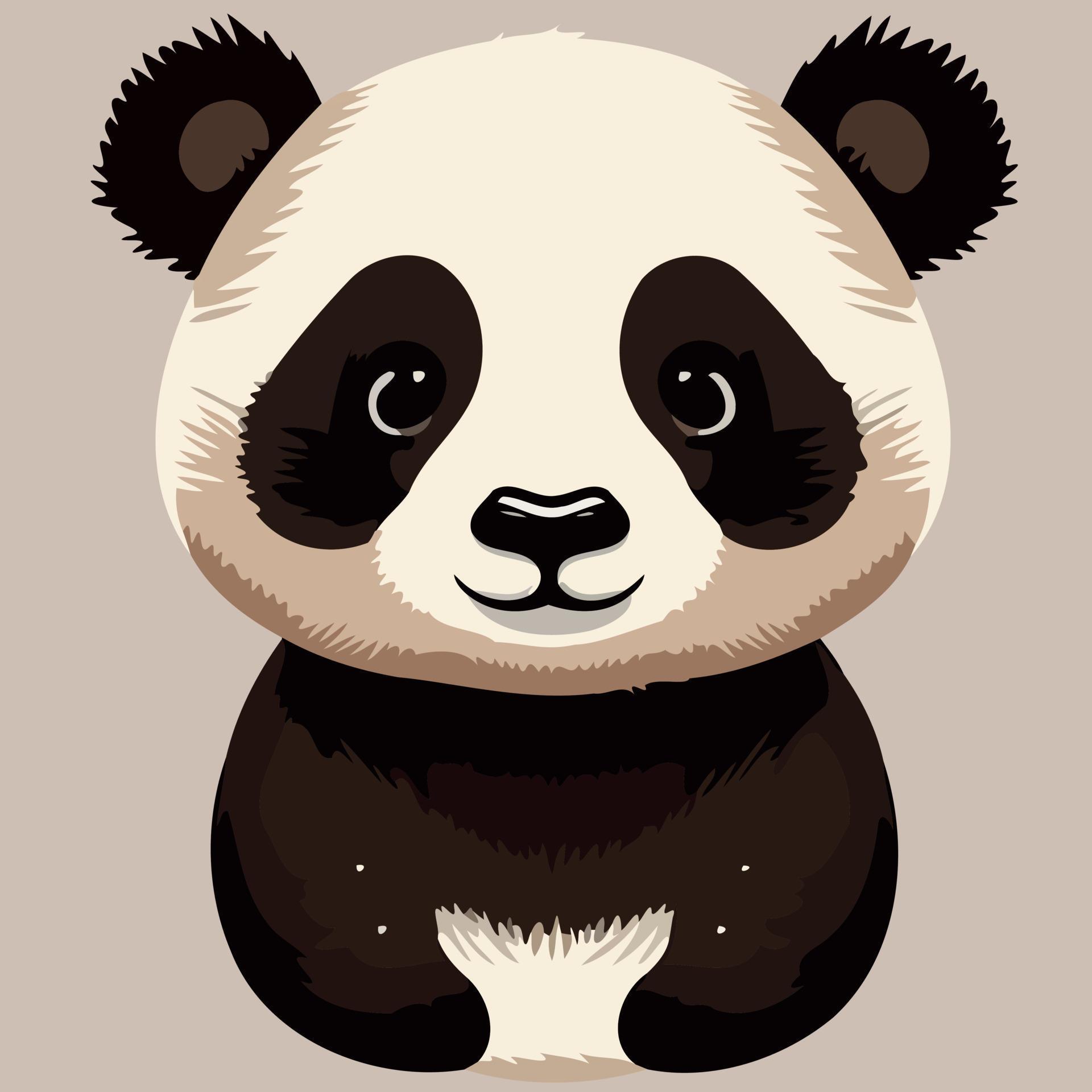 Retrato de um urso panda animal: ilustrações stock 603128978