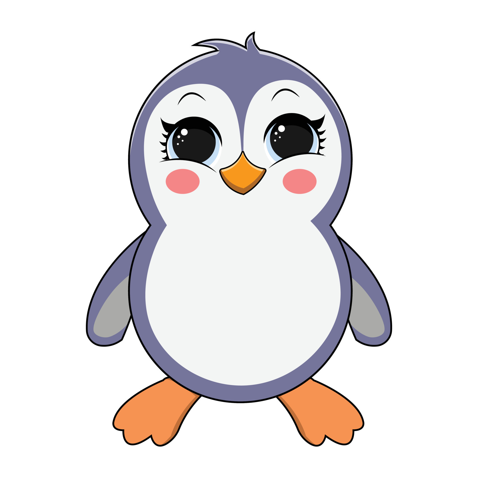 Pinguim Kawaii Bonito Em Design Pastel. Vetor Isolado. Desenho Animado  Engraçado Para Design De Impressão Ou Adesivo. Adorável Animais Kawaii  Royalty Free SVG, Cliparts, Vetores, e Ilustrações Stock. Image 193771951