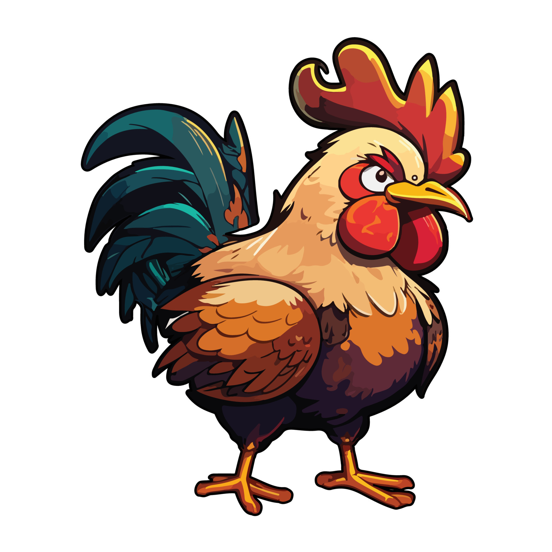 fofa galinha desenho animado estilo 21638258 Vetor no Vecteezy