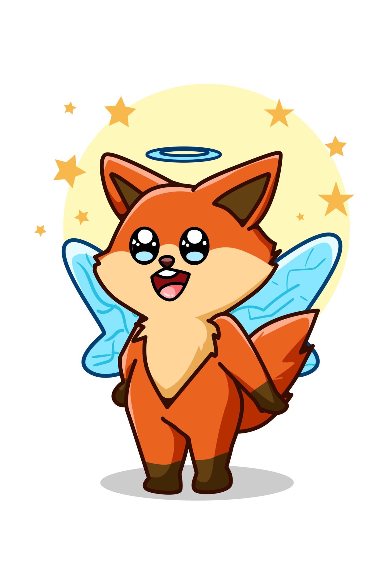 Cartão de boas-vindas de desenho animado de raposa fofinha 1825941 Vetor no  Vecteezy