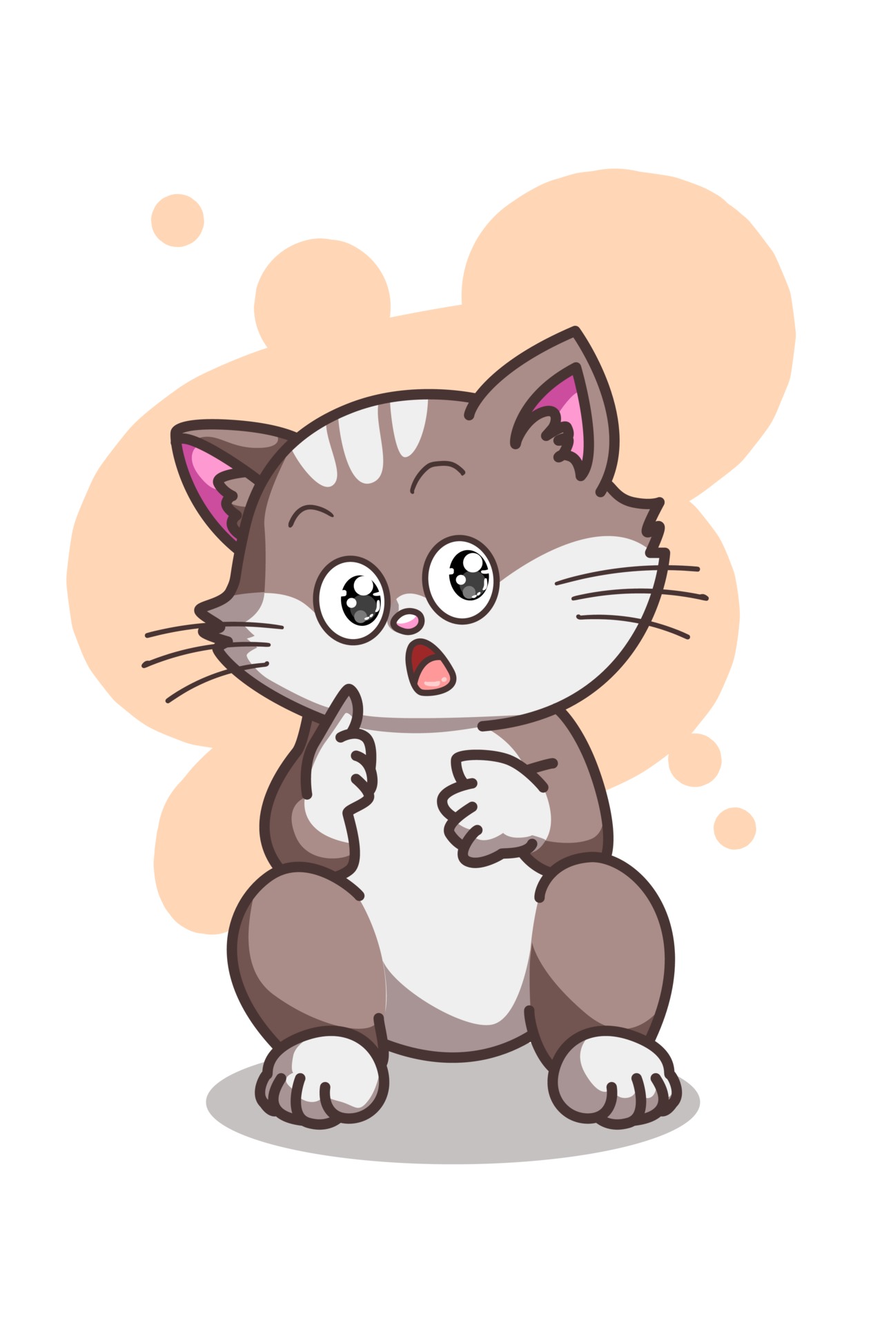 Desenho de Gato assustado pintado e colorido por Usuário não registrado o  dia 15 de Outobro do 2010