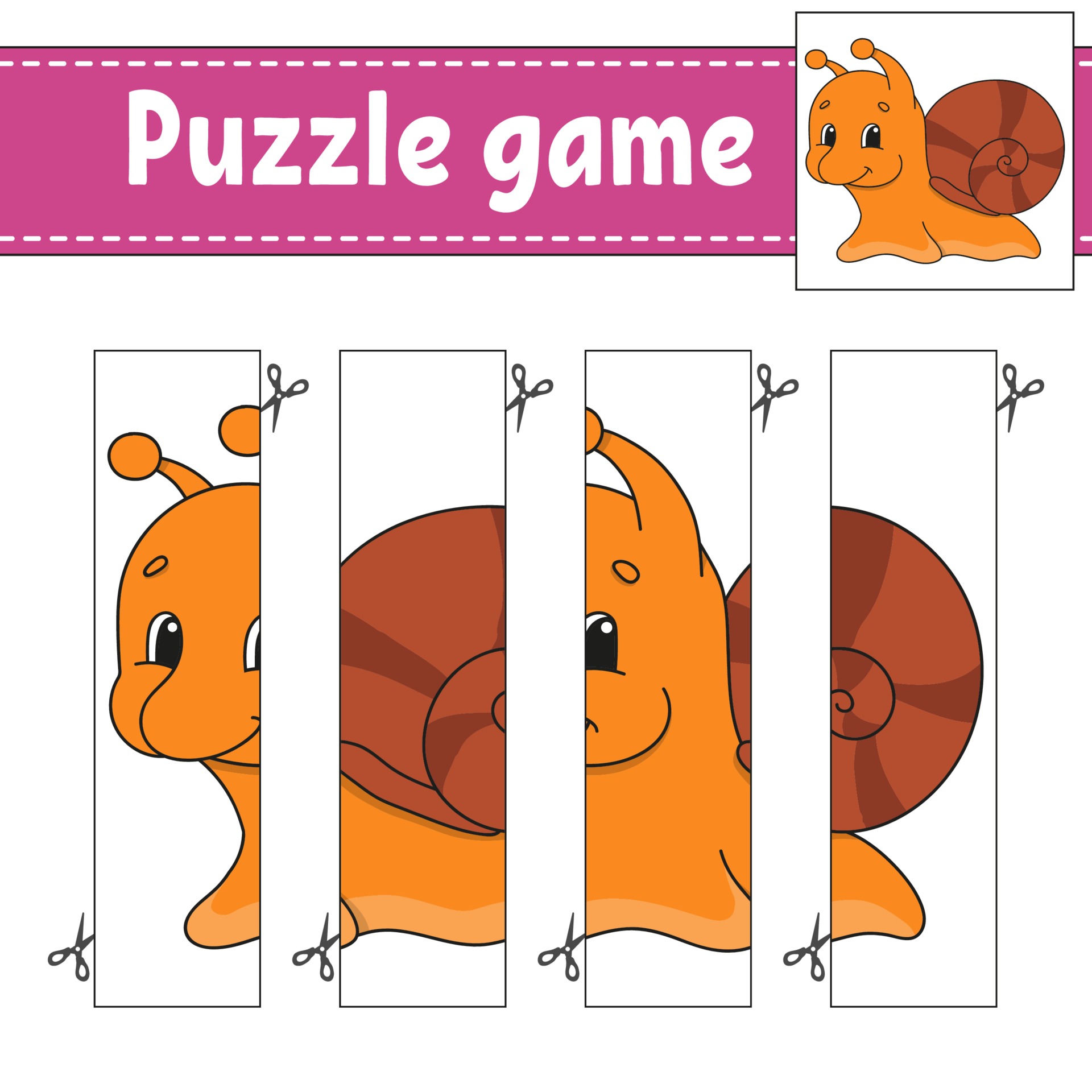Jogo de puzzle para crianças. prática de corte. planilha de desenvolvimento  de educação. dia dos namorados.