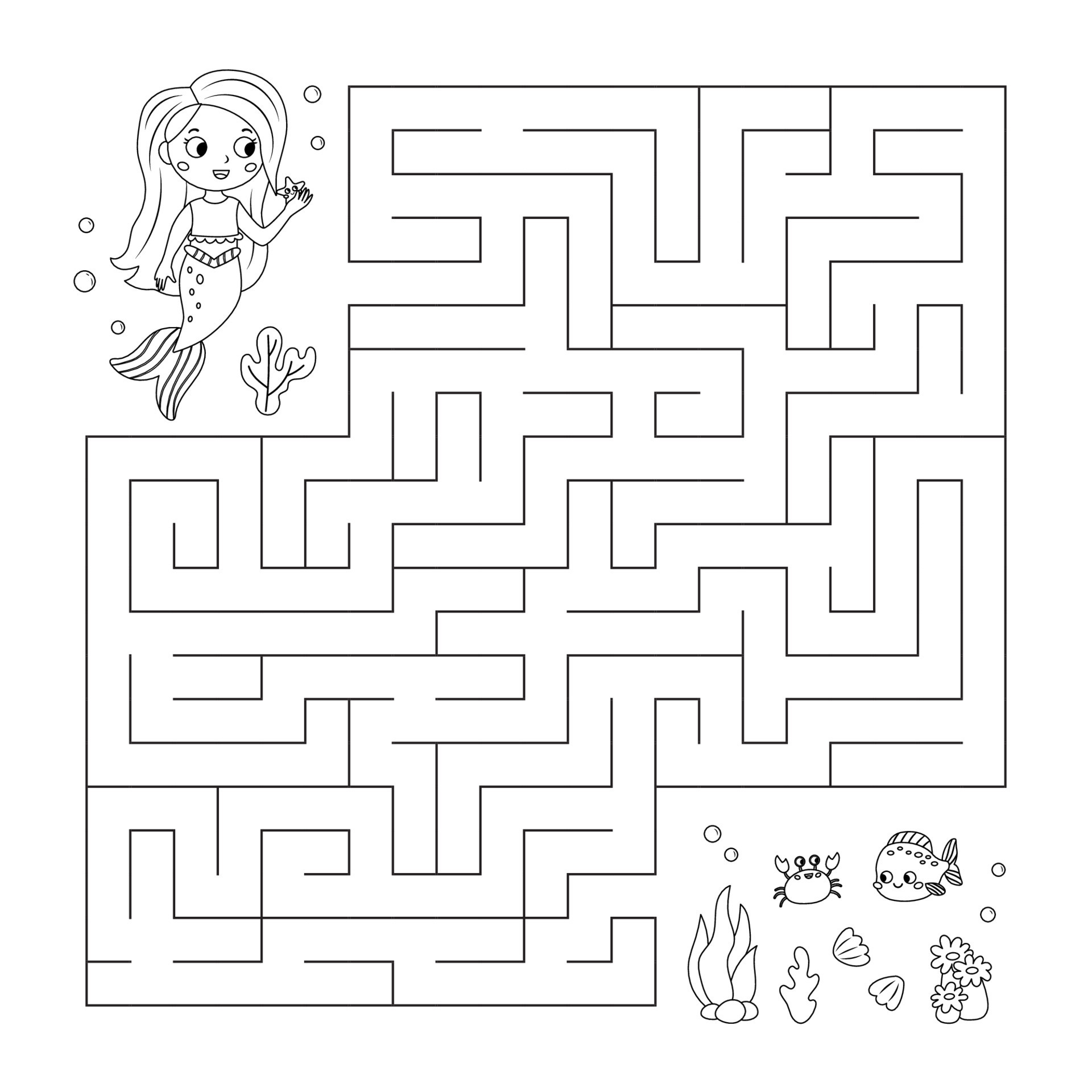 Labirinto Vector, Jogo De Labirinto. Labirinto Dos Desenhos