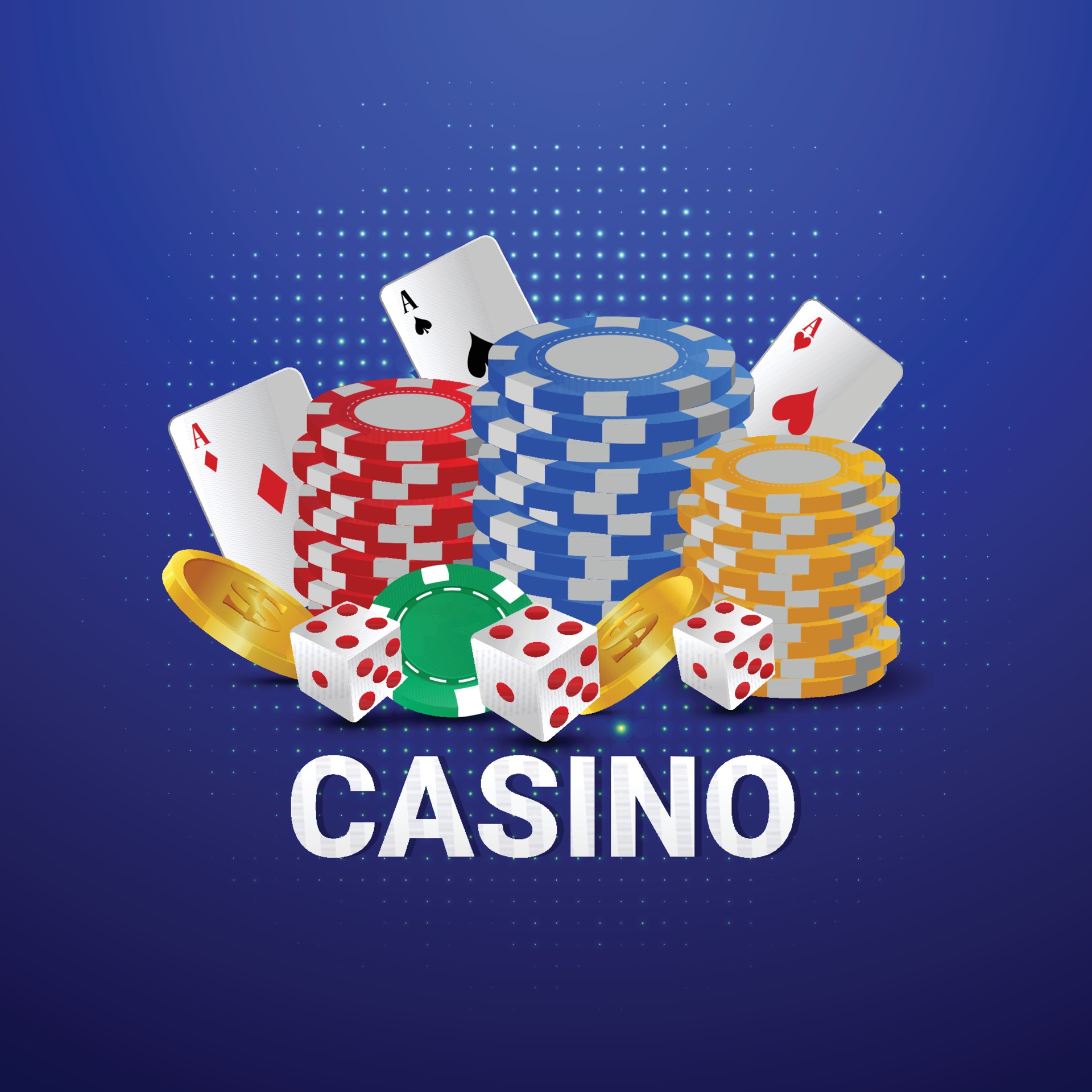 Fundo Casino Com Cartão Jogo Ouro Dados Ouro imagem vetorial de