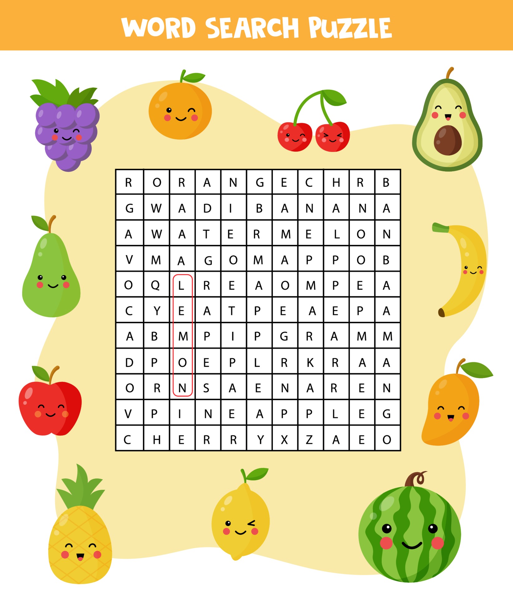 modelo de jogo de quebra-cabeça de fotos de frutas 11279619 Vetor