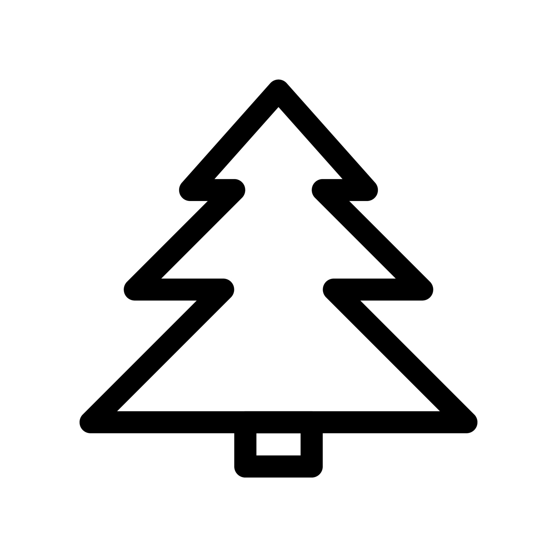 ícone de contorno de árvore de Natal. item de vetor preto e branco do  conjunto, dedicado à celebração do Natal e do ano novo. 2258324 Vetor no  Vecteezy