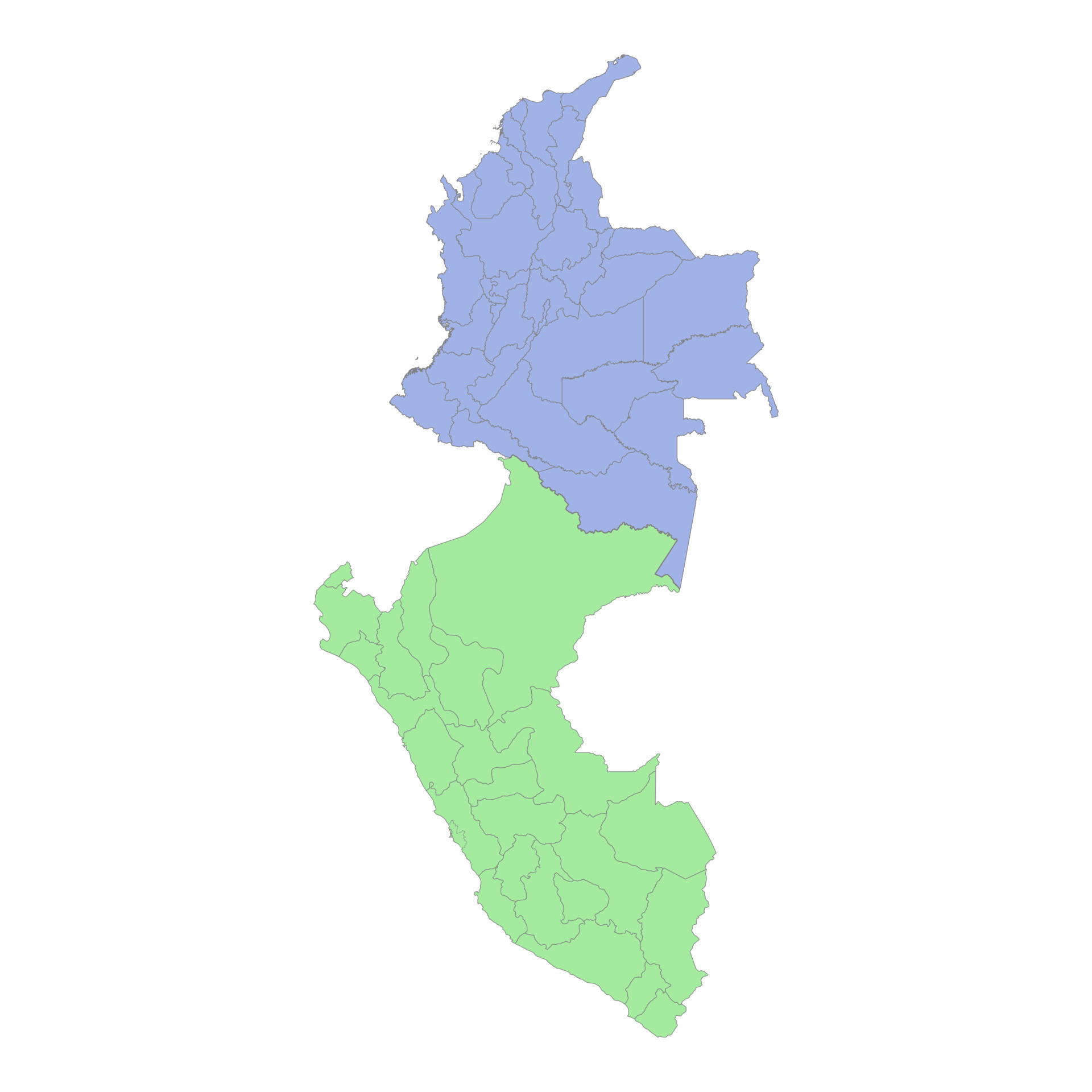 Mapa político da espanha com fronteiras com fronteiras de regiões