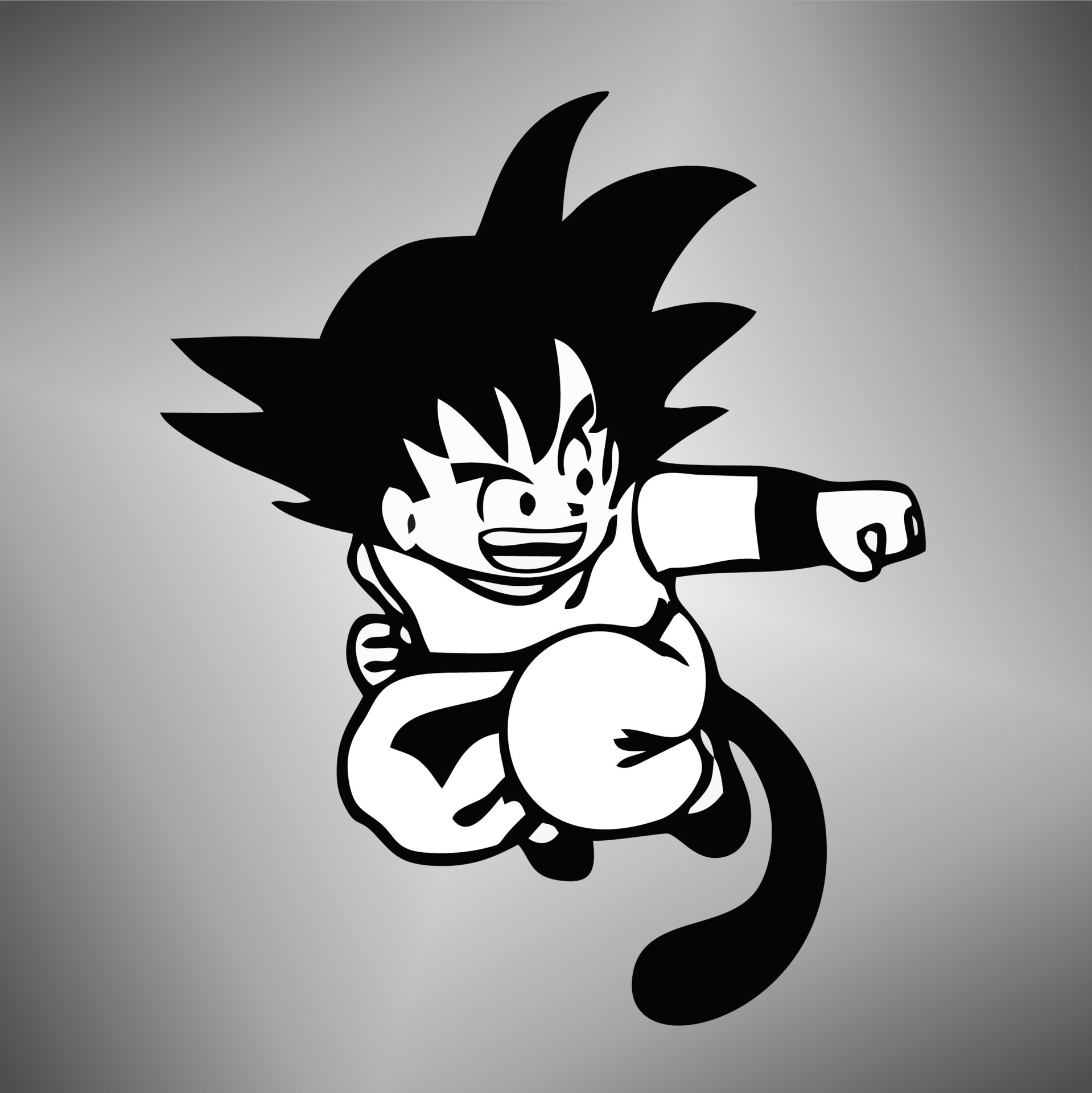 Apresentação Em Silhueta Da Bola De Dragão Goku Desenho Preto E Branco  Ilustração Stock - Ilustração de branco, preto: 174987585