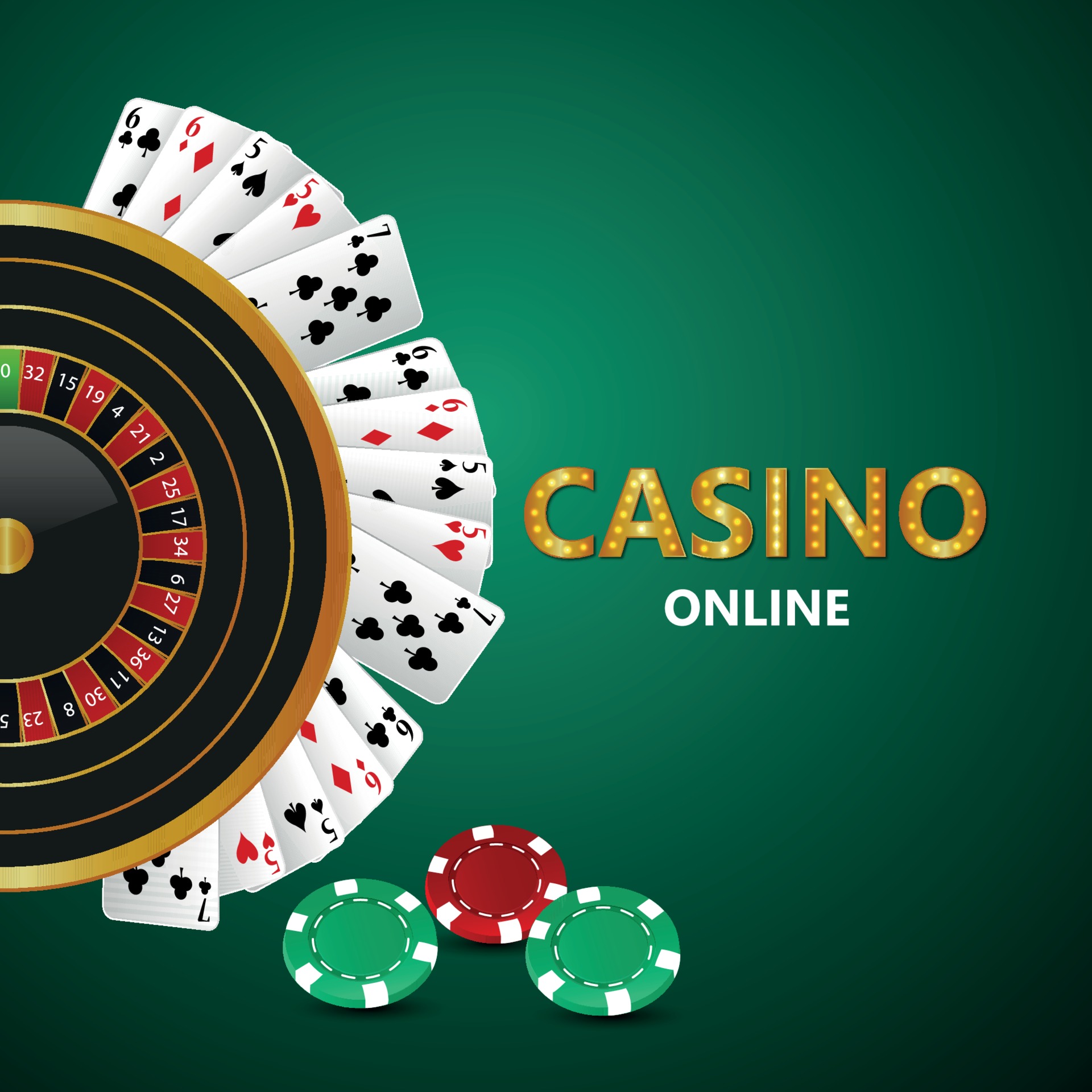 Jogo de casino online com texto dourado e máquina de roleta