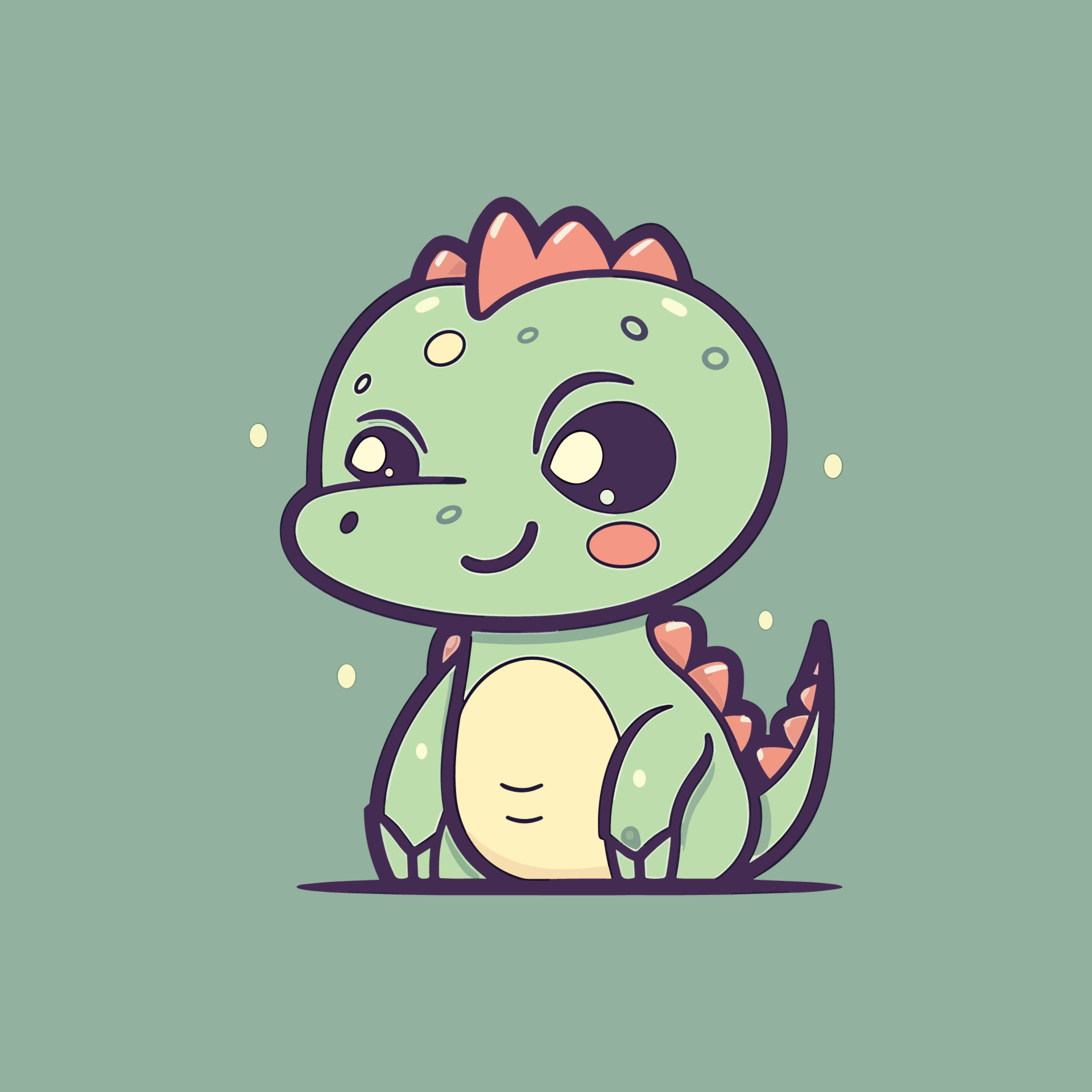 COMO DESENHAR UM DINOSSAURO T-REX KAWAII 