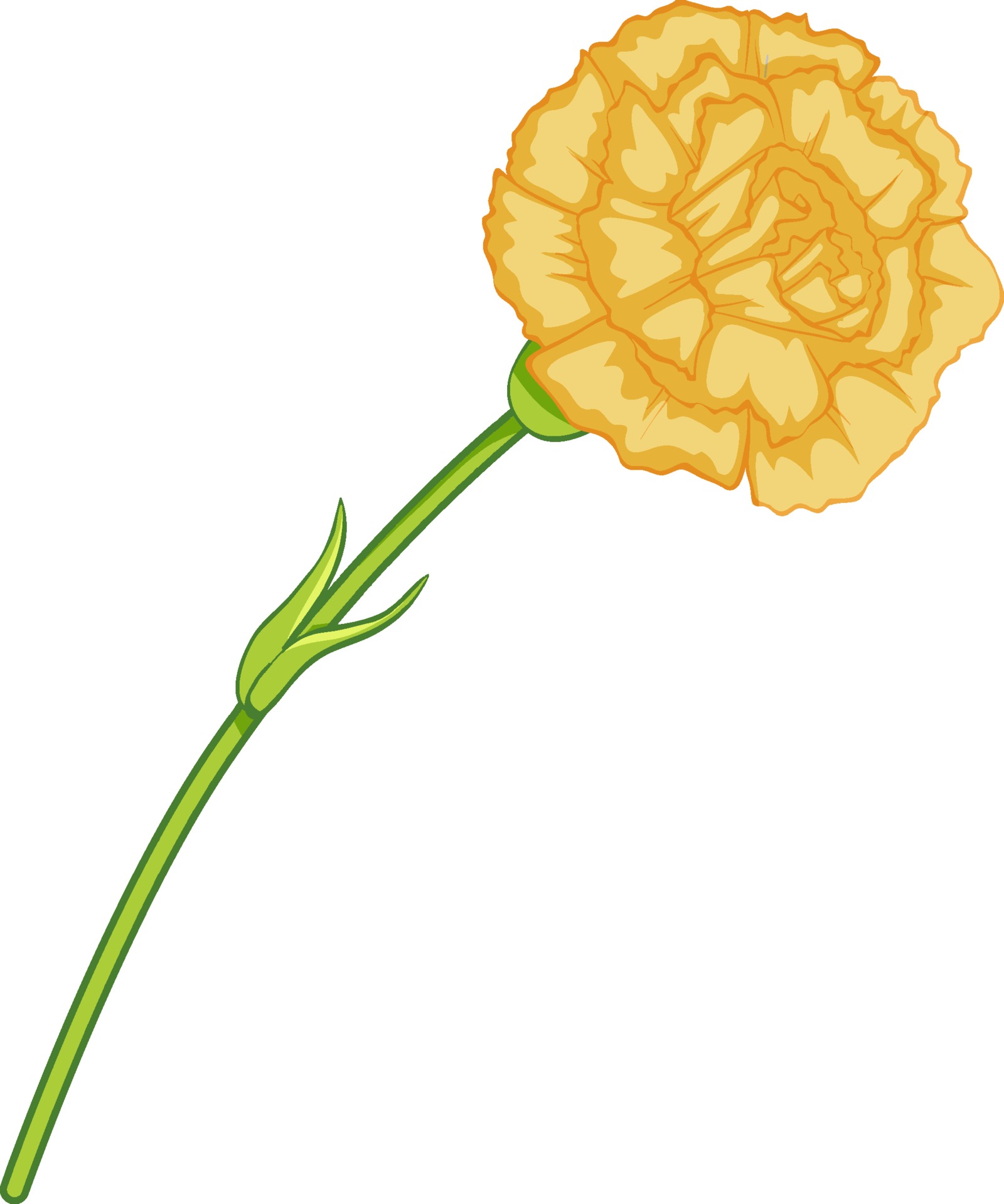flor de cravo amarela em estilo cartoon isolado 2355559 Vetor no Vecteezy