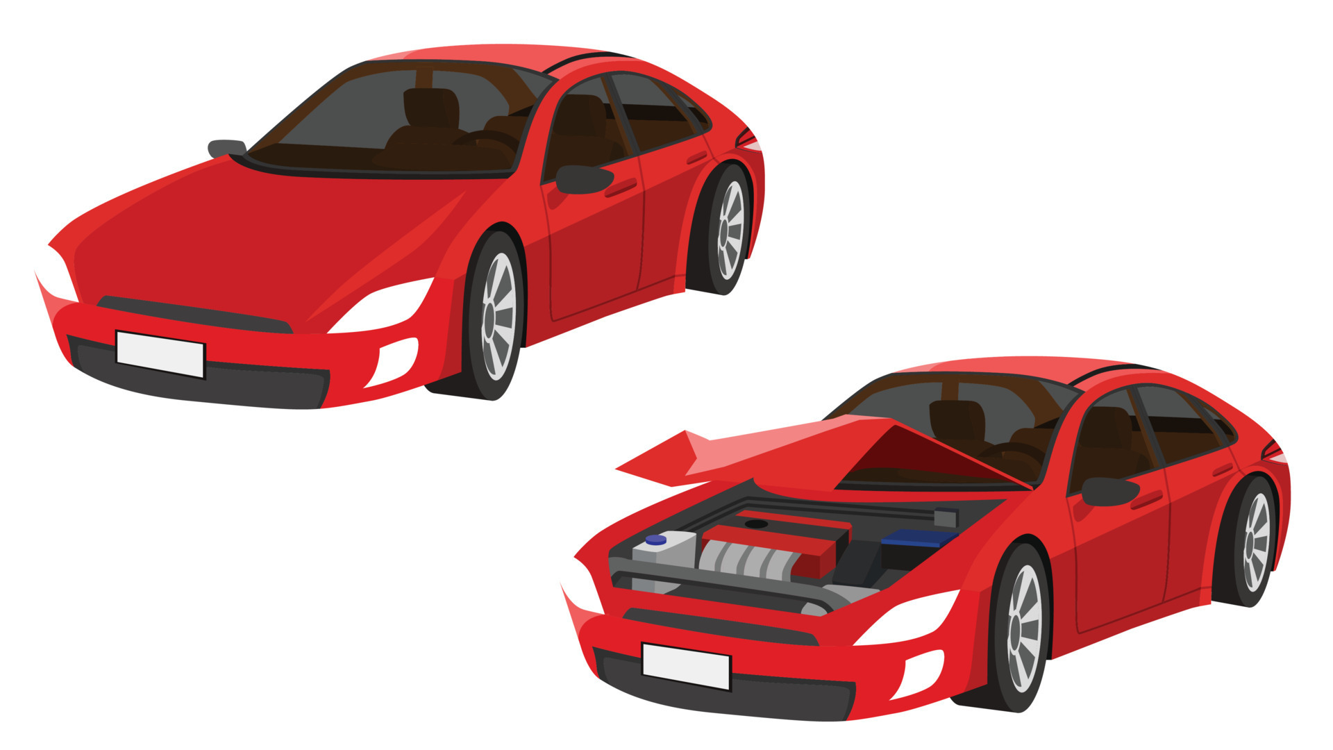 carro queimado, deriva do carro esporte do jogo para o ponto no jogo.  ilustração vetorial em design de estilo 3d 2919577 Vetor no Vecteezy