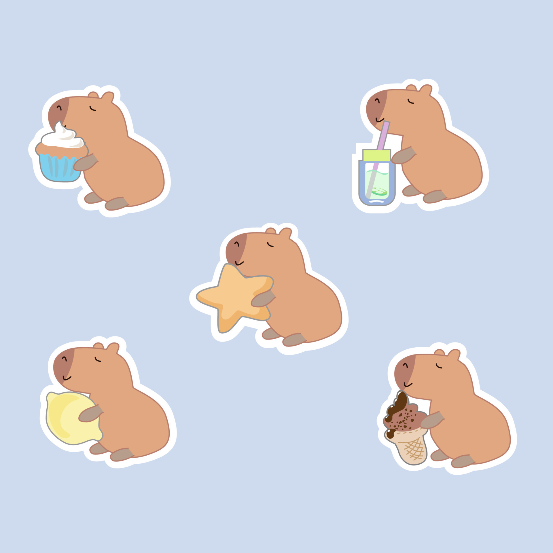 Baixar Vetor De Design De Padrão De Desenho De Capivara