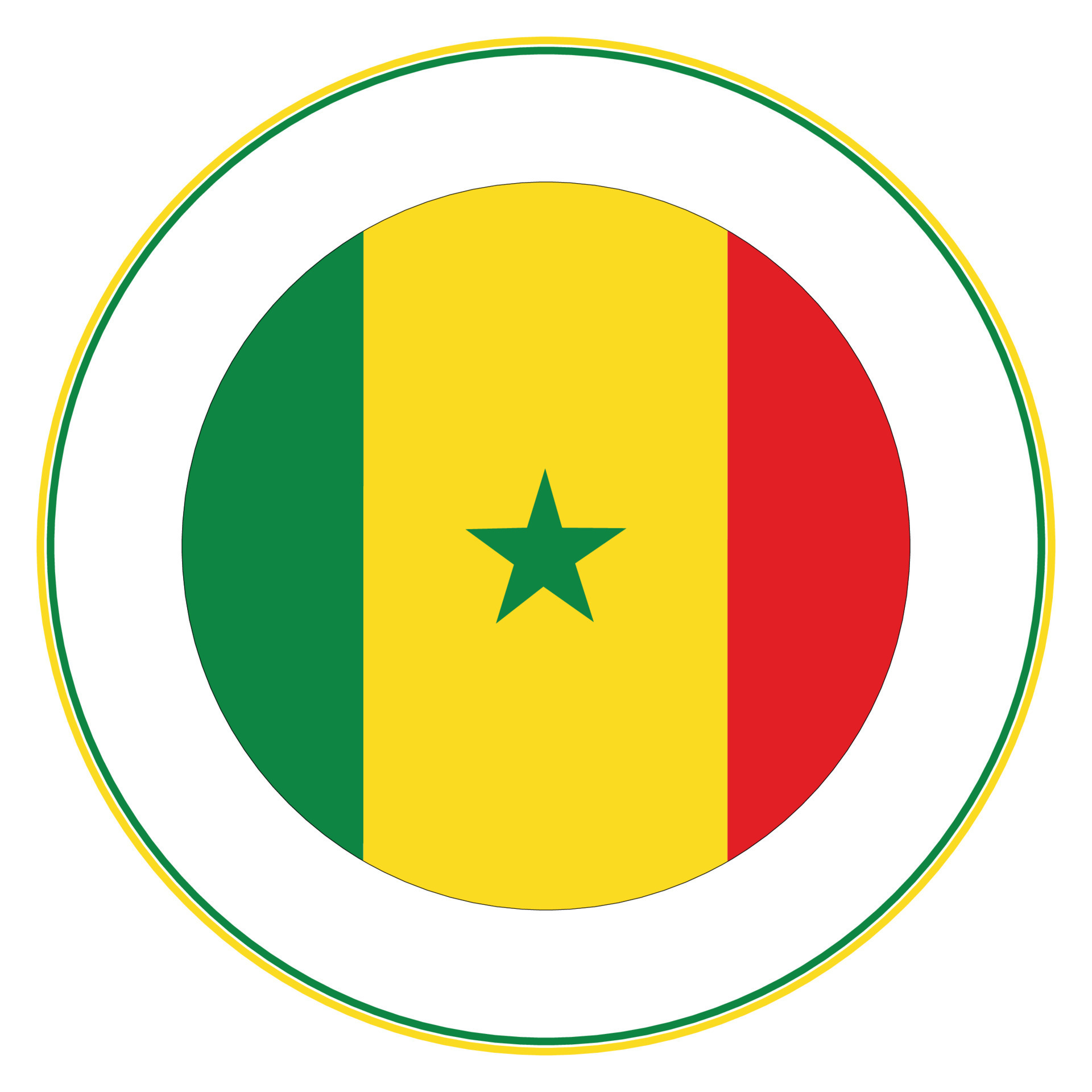 Senegal bandeira. bandeira do Senegal dentro forma 23832938 Vetor no  Vecteezy