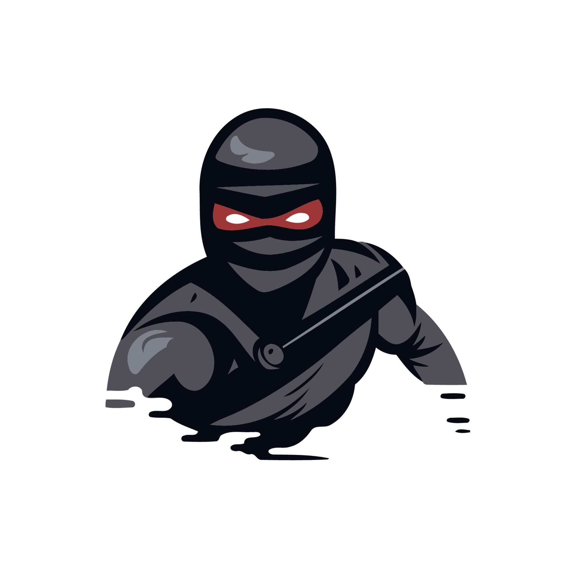 desenho animado preto ninja definir ação número 23 3381493 Vetor no Vecteezy