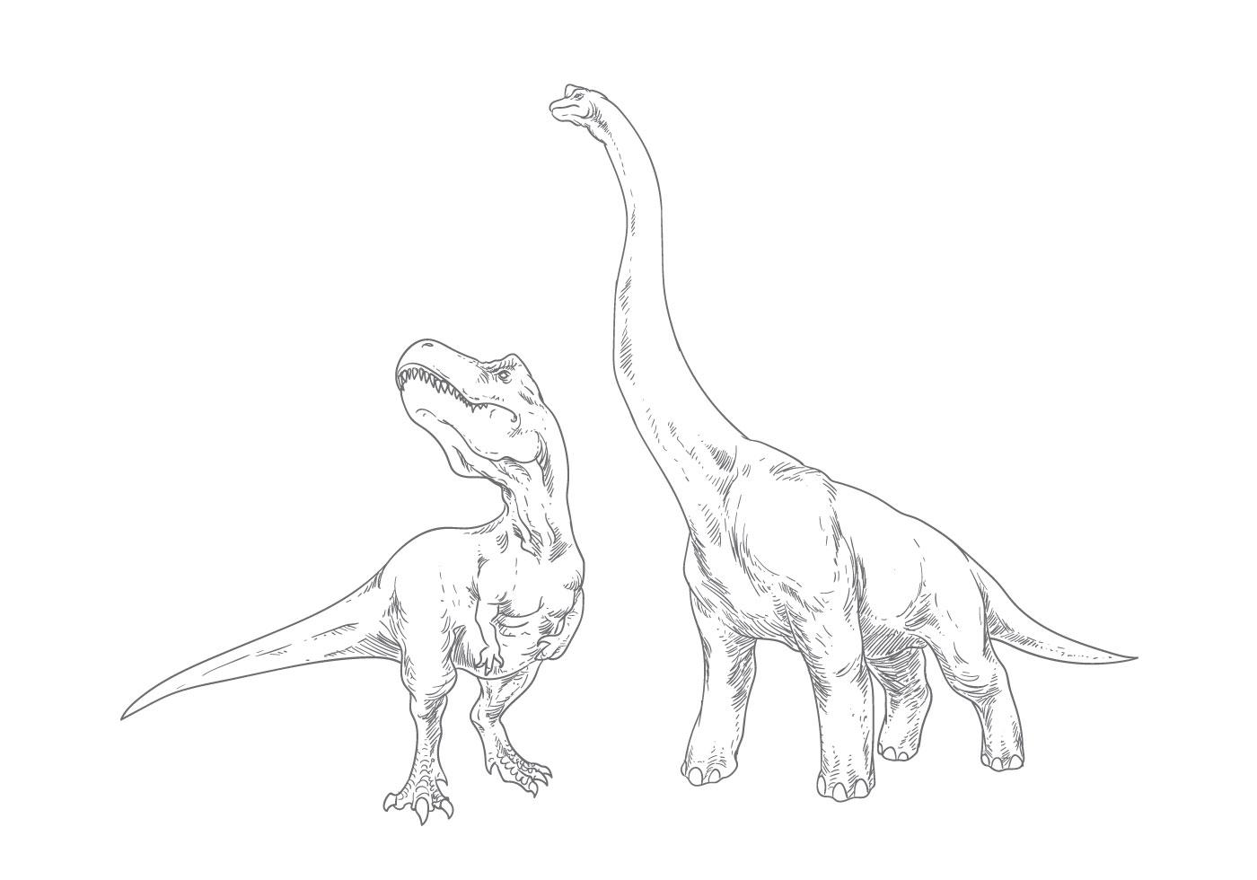 Dinossauro desenho realista 241221 Vetor no Vecteezy