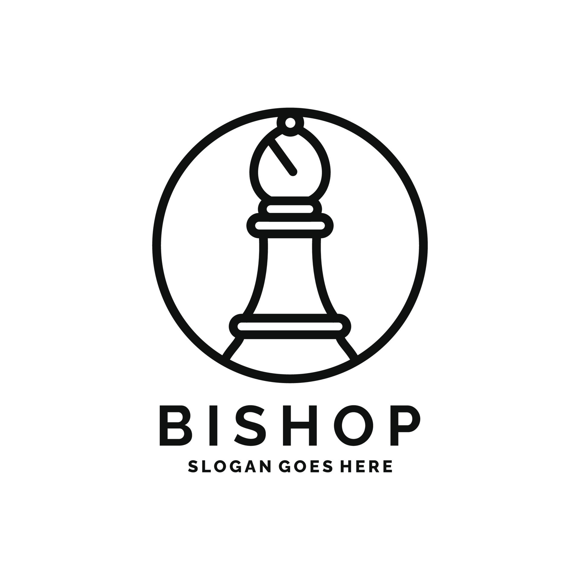 ícone do bispo de xadrez, estilo simples 14625671 Vetor no Vecteezy