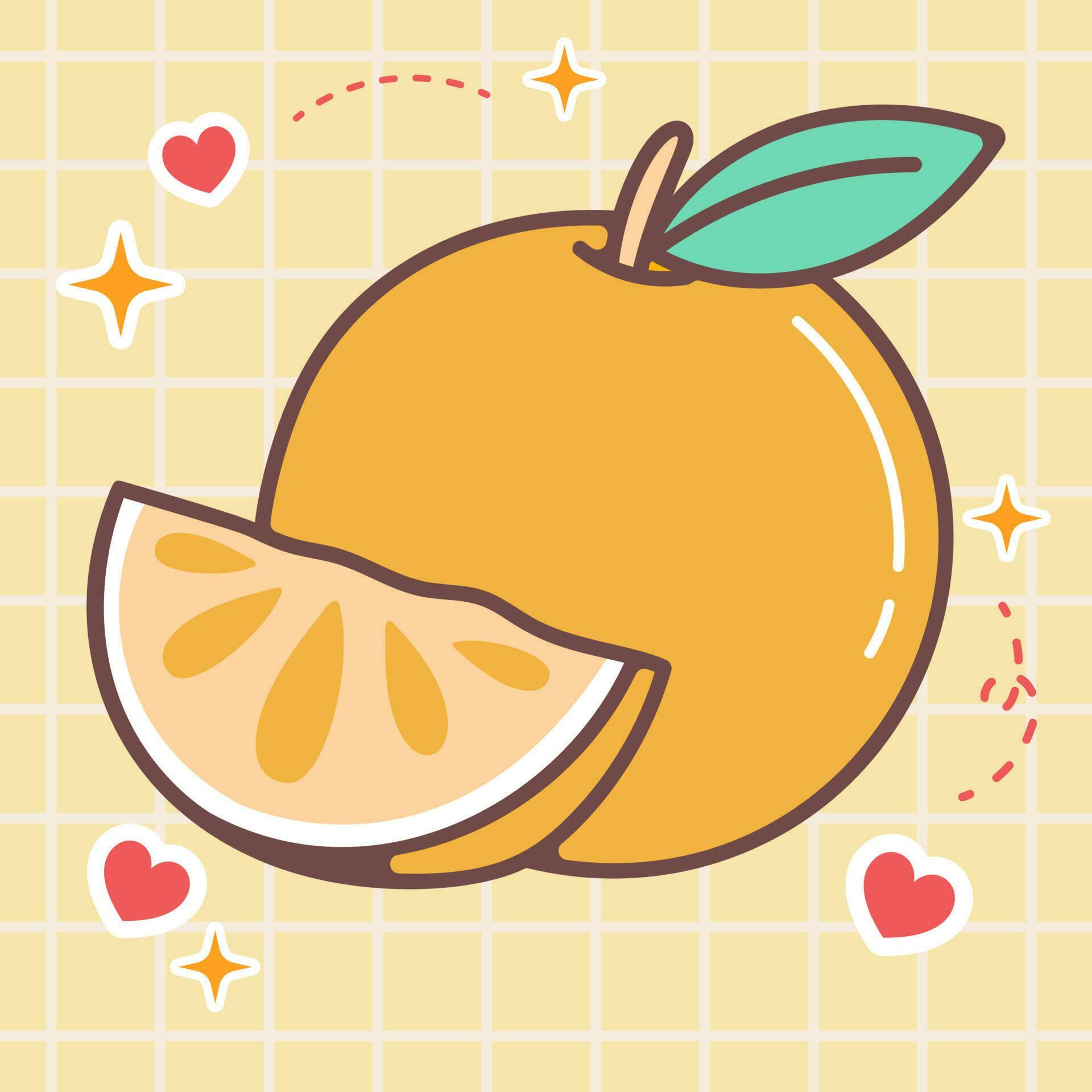 LARANJA FOFA KAWAII em 2023  Desenhos kawaii, Desenhos para