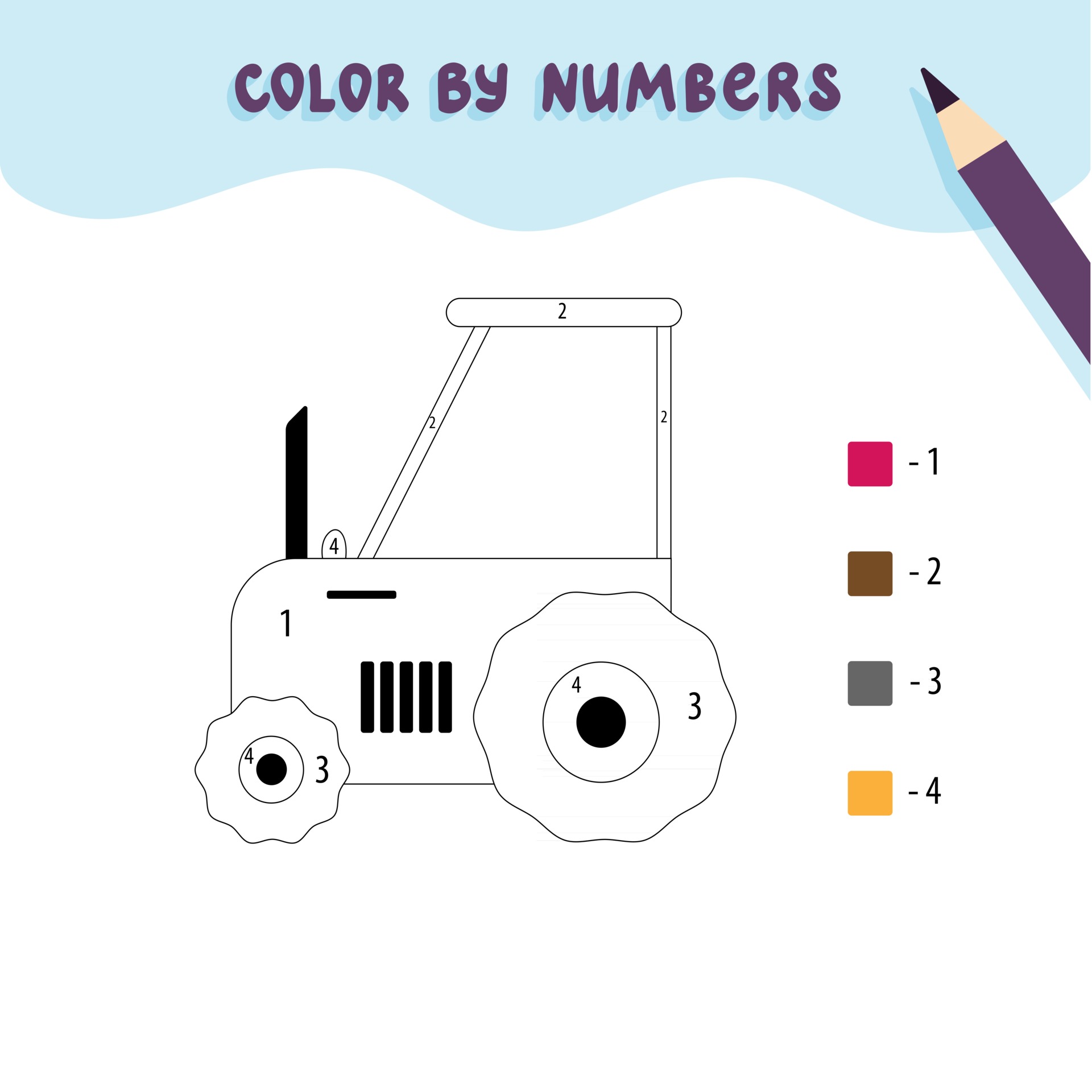 desenho de trator com rosto para colorir para crianças 10002498 Vetor no  Vecteezy