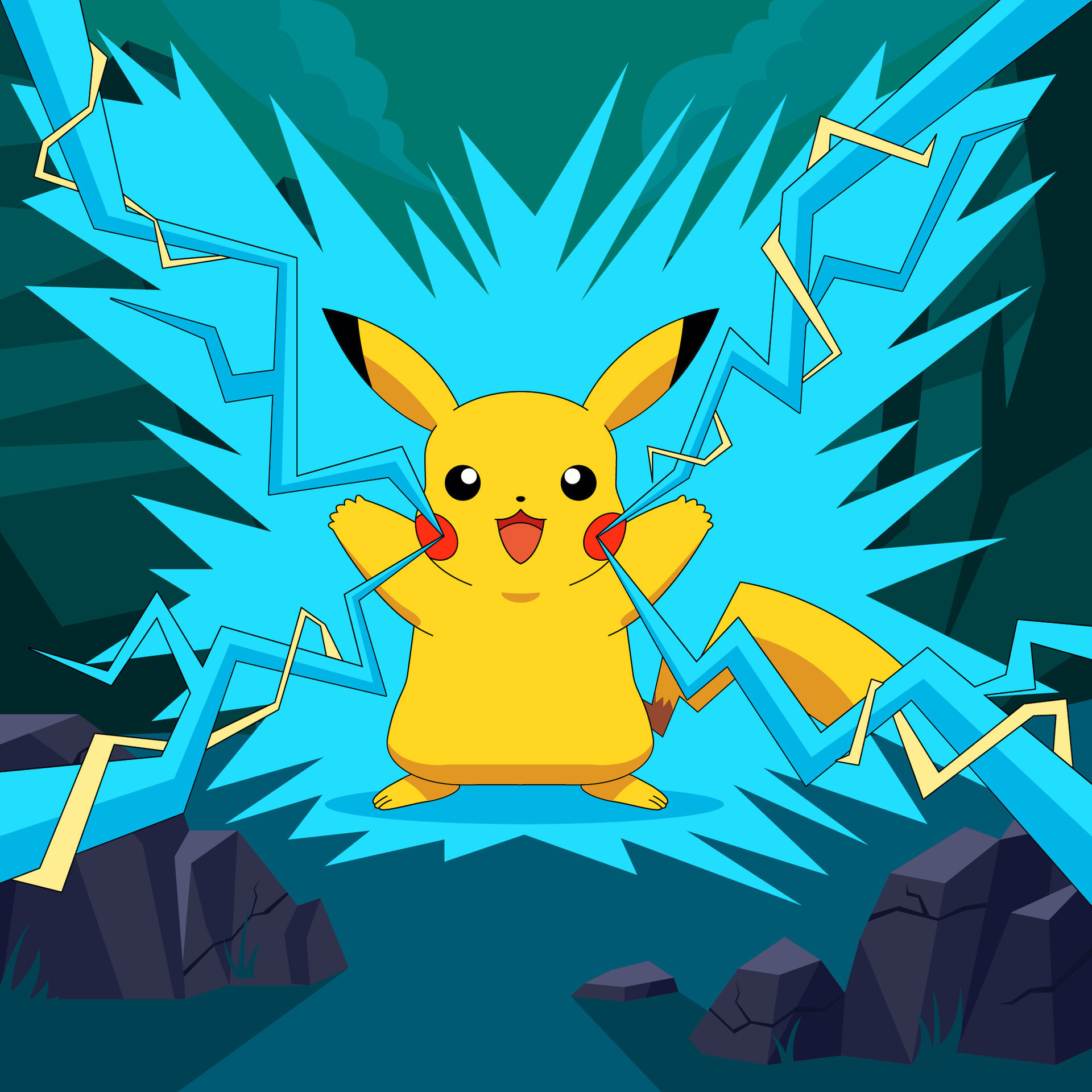 Pokémon pikachu rato elétrico pokémon