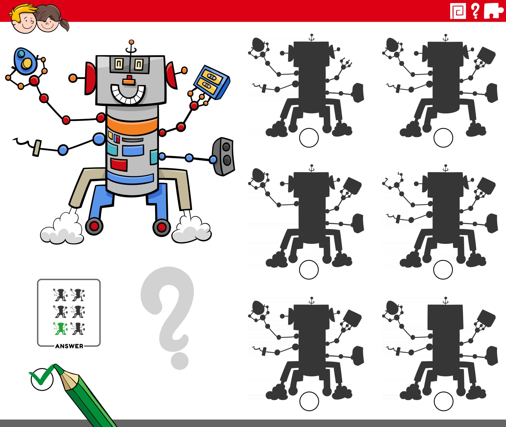 Jogo De Sombra Com Gráfico De Tecnologia De Desenho De Personagem