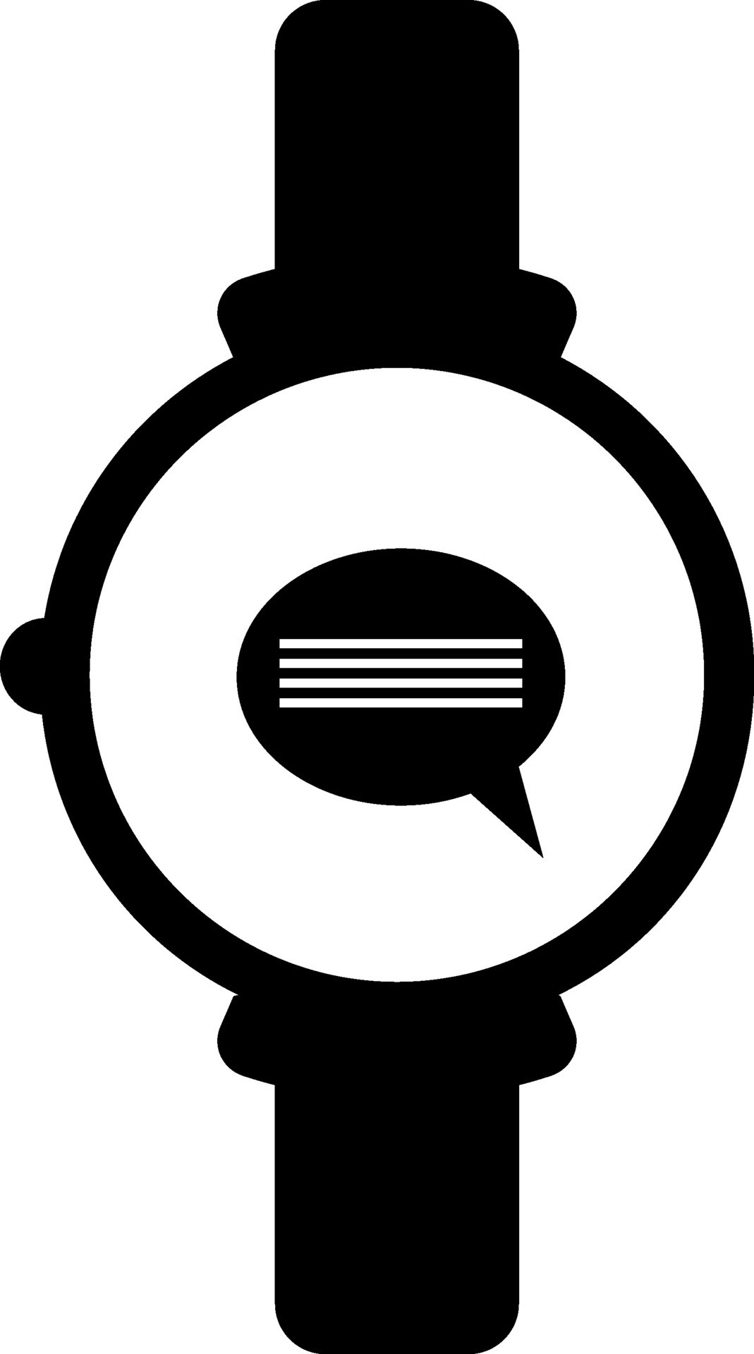 conversando aplicativo símbolo dentro relógio inteligente