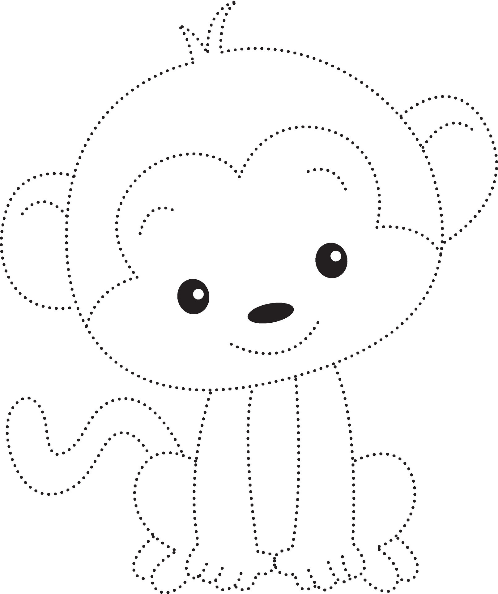 Vetores de Como Desenhar Macaco Macaco De Desenho Fácil Para