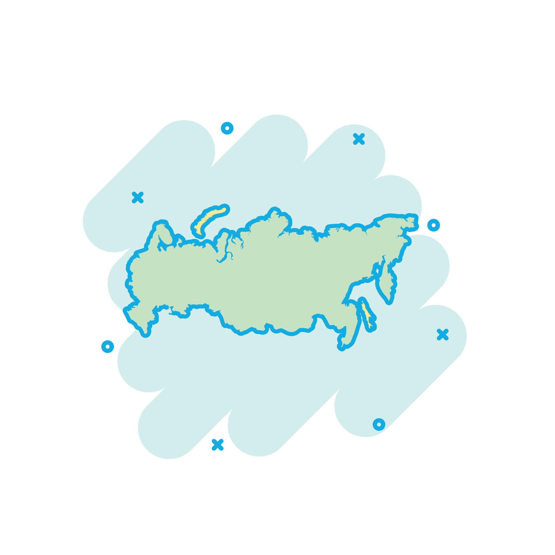 Ícone Do Mapa Da Rússia. Conceito De Cartografia De Negócios, Pictograma Da Federação  Russa. Ilustração Do Vetor No Fundo Branco. Ilustraciones svg, vectoriales,  clip art vectorizado libre de derechos. Image 83923213