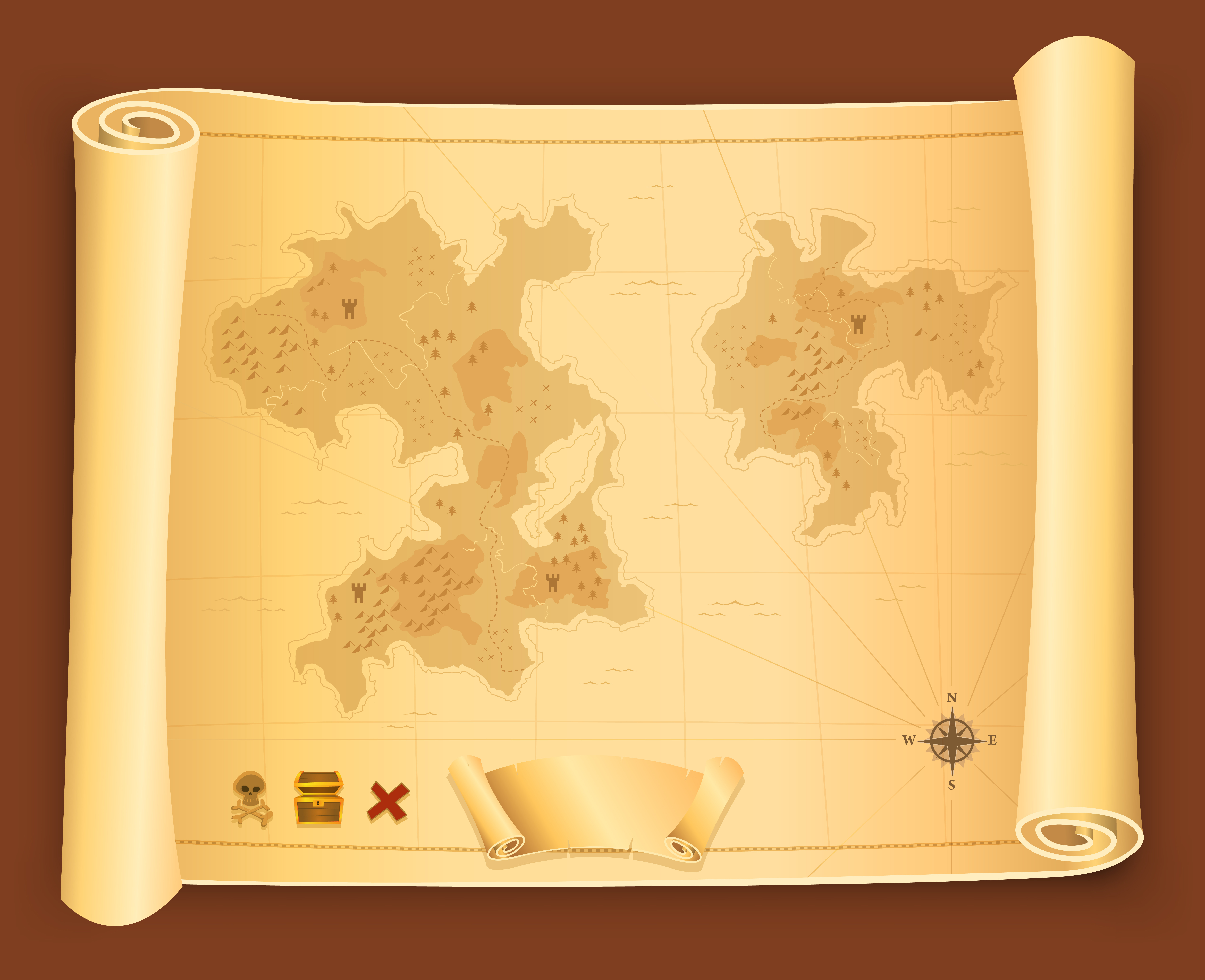 Mapa do Tesouro e Pergaminho by interprete-me on DeviantArt