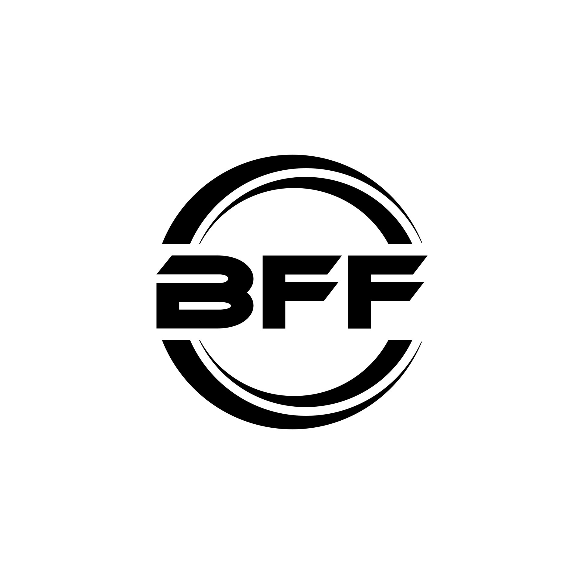 bff carta logotipo Projeto dentro ilustração. vetor logotipo