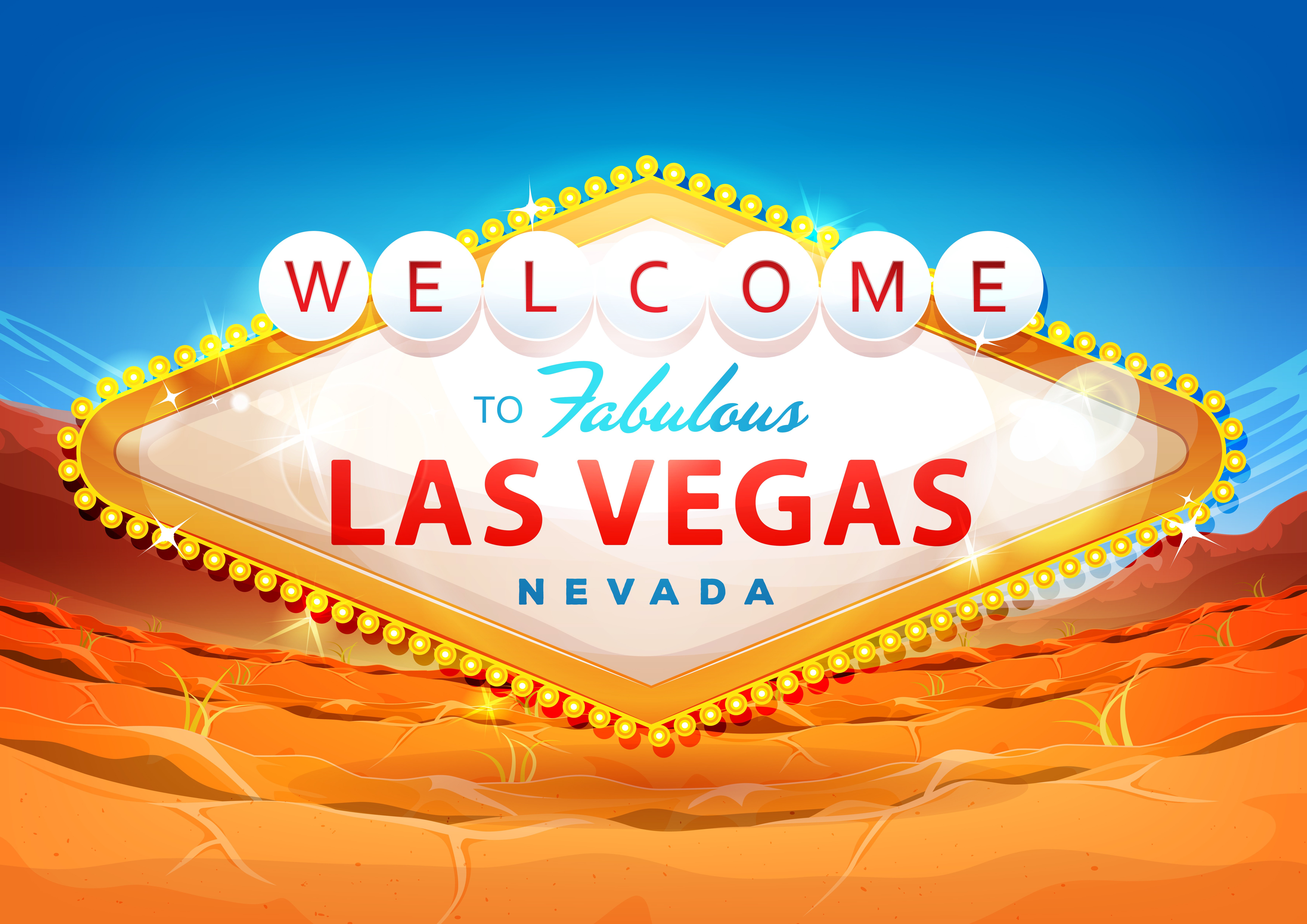 Las Vegas bem-vindo sinal diamante isolado com Clipping Path fotos