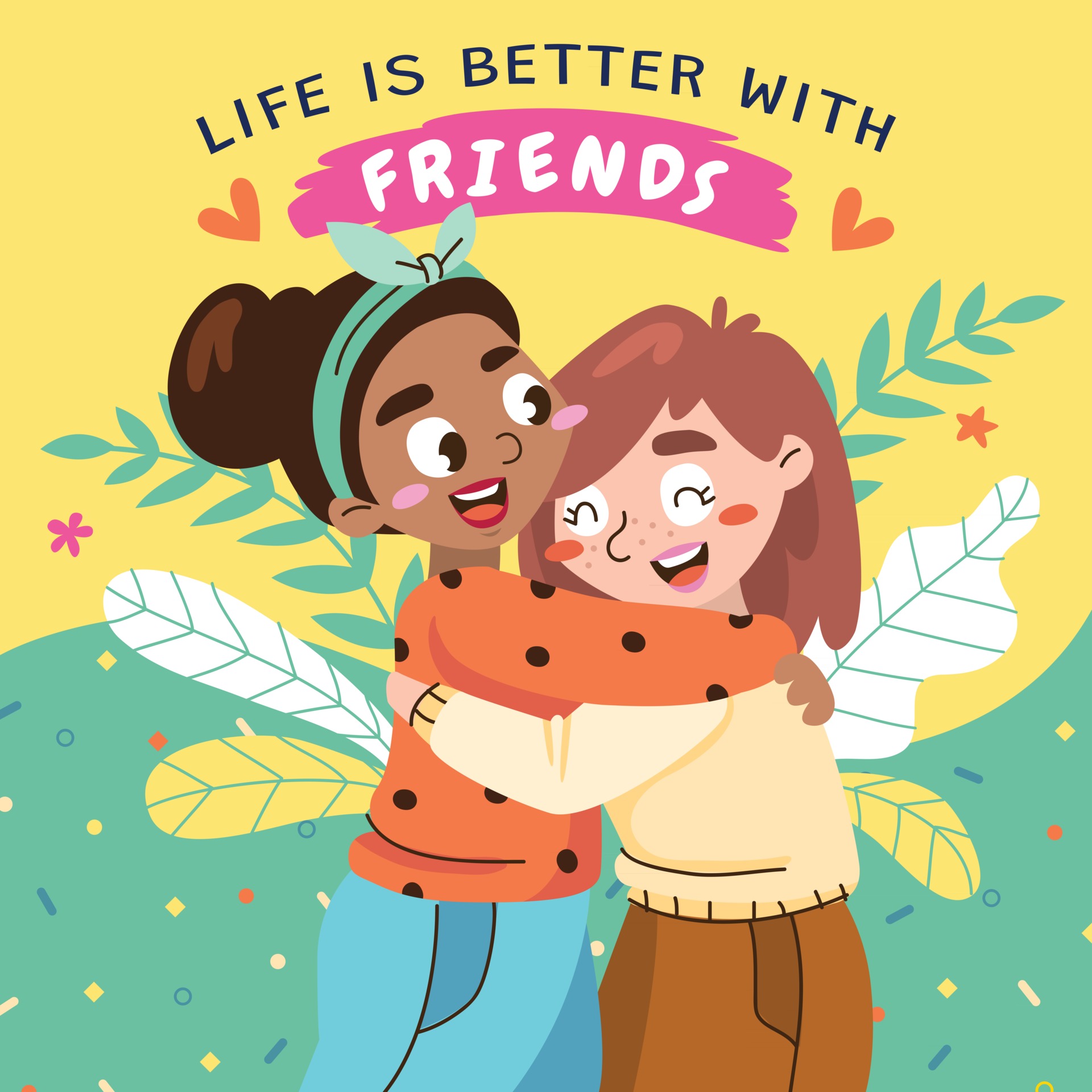 Vetores de Cute Personagens De Desenhos Animados De Letras Bff Melhores  Amigos Para Sempre A Sorrir e mais imagens de Abraçar - iStock