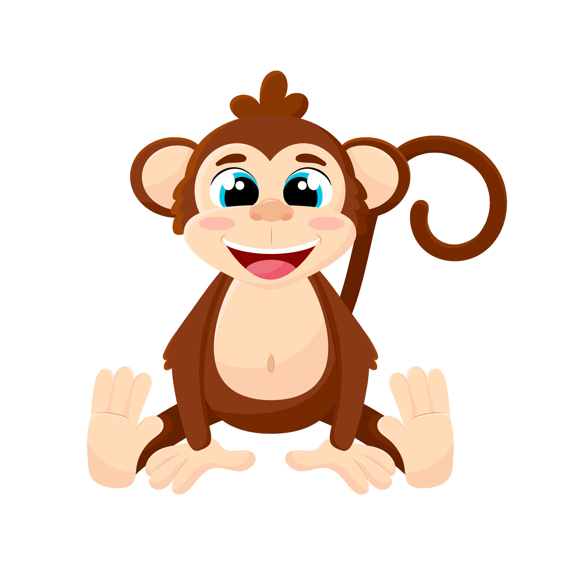 Modelo de Macaco Pendurado para Imprimir
