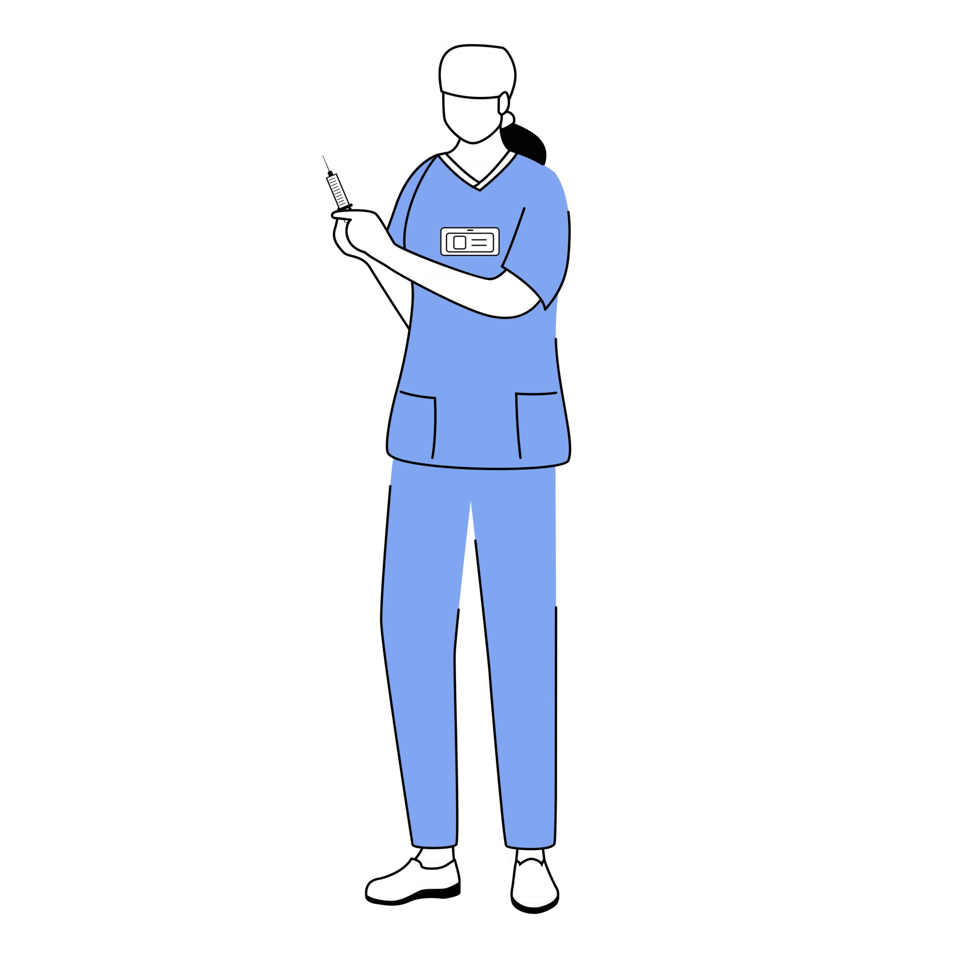 Personagem De Desenho Animado De Uma Médica Médica Ilustração do Vetor -  Ilustração de farmacêutico, enfermeira: 170859603