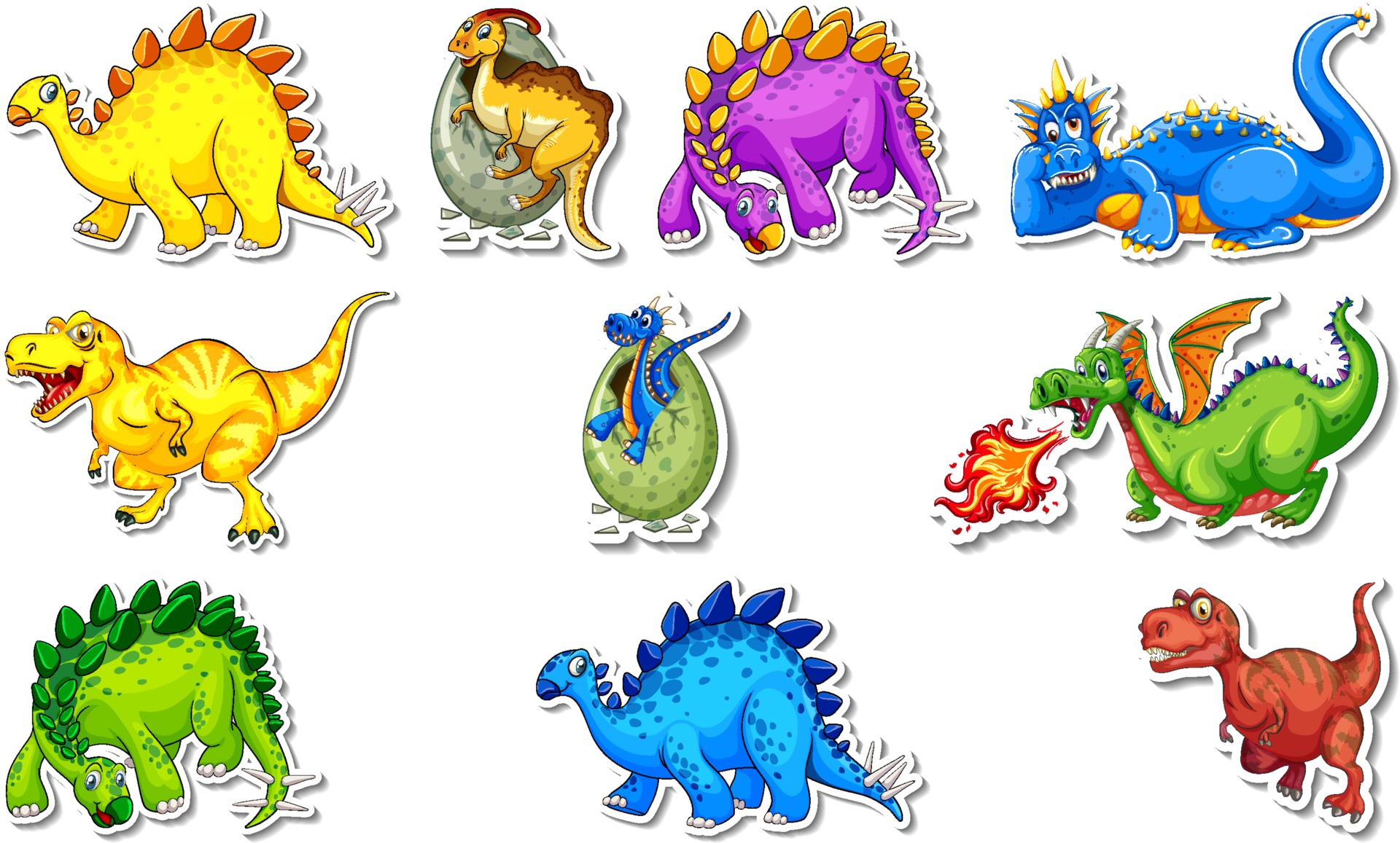 Adesivo Decorativo Dinossauro dos desenhos animados