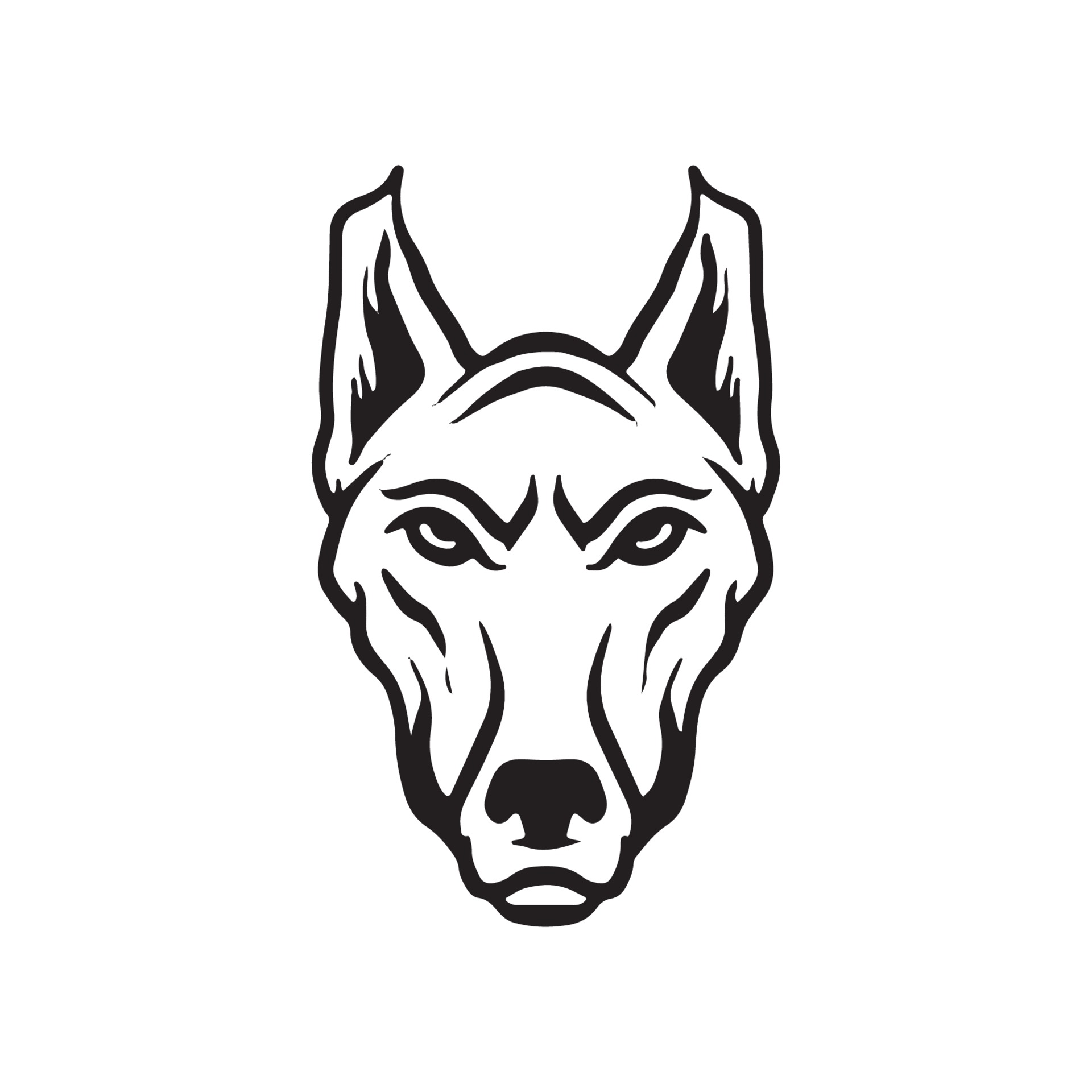 Desenho Simples Da Cara Do Cão Dos Desenhos Animados Ilustração do Vetor -  Ilustração de emblema, sinal: 135942455